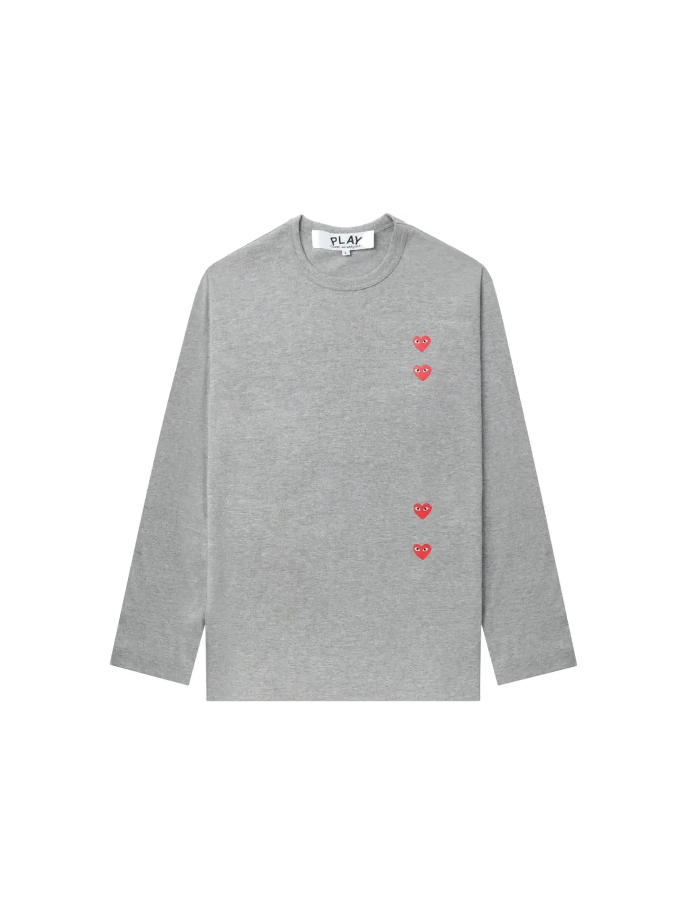 Детская футболка с длинным рукавом L/S Tee Comme des Garcons PLAY — изображение 1 из 1, серый