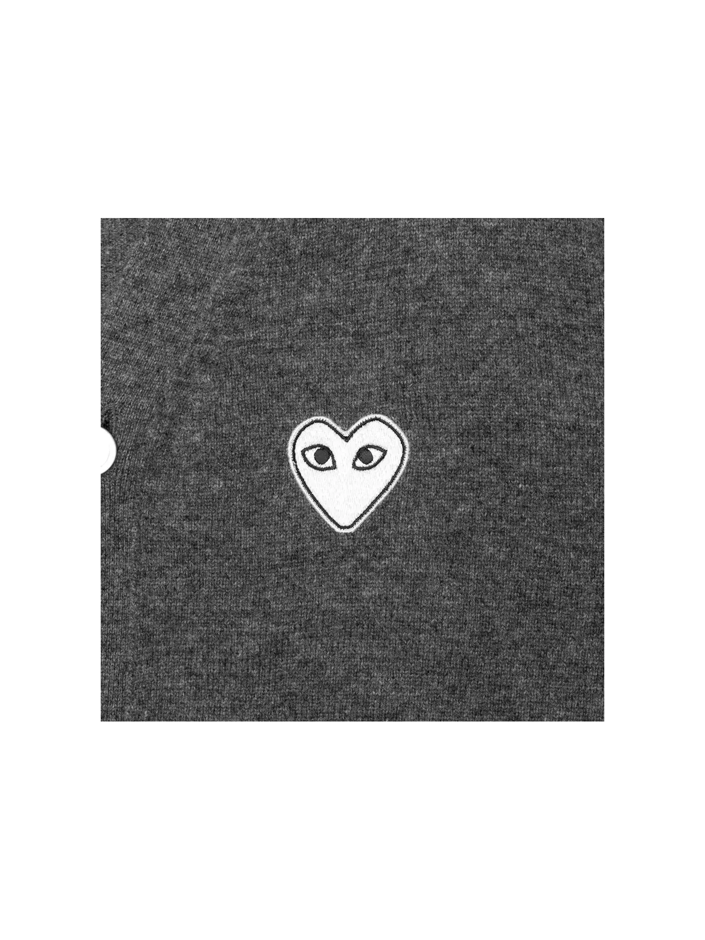 Детский кардиган-свитер с принтом Sweater Comme des Garcons PLAY — изображение 2 из 2, серый