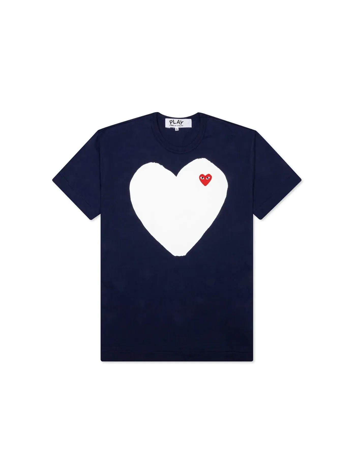 Футболка с принтом Heart T-shirt Comme des Garcons PLAY — изображение 1 из 2, темно-синий