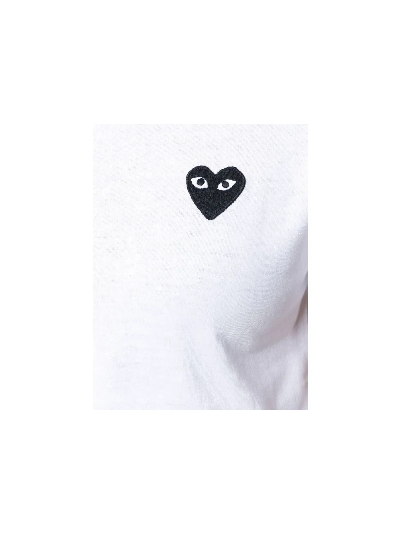 Женская футболка с принтом Emblem Comme des Garcons PLAY — изображение 2 из 2, белый черный