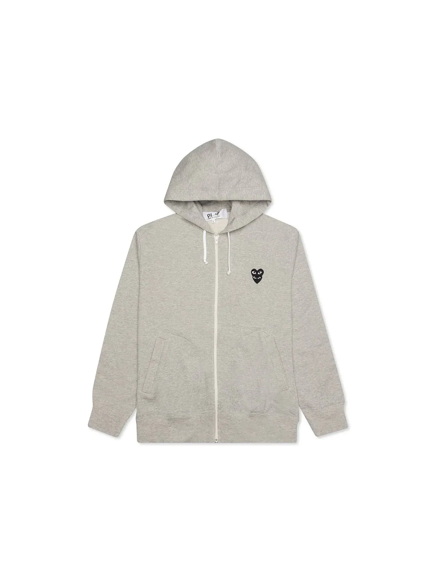 Женская худи с принтом Stacked Heart Comme des Garcons PLAY — изображение 1 из 2, серый