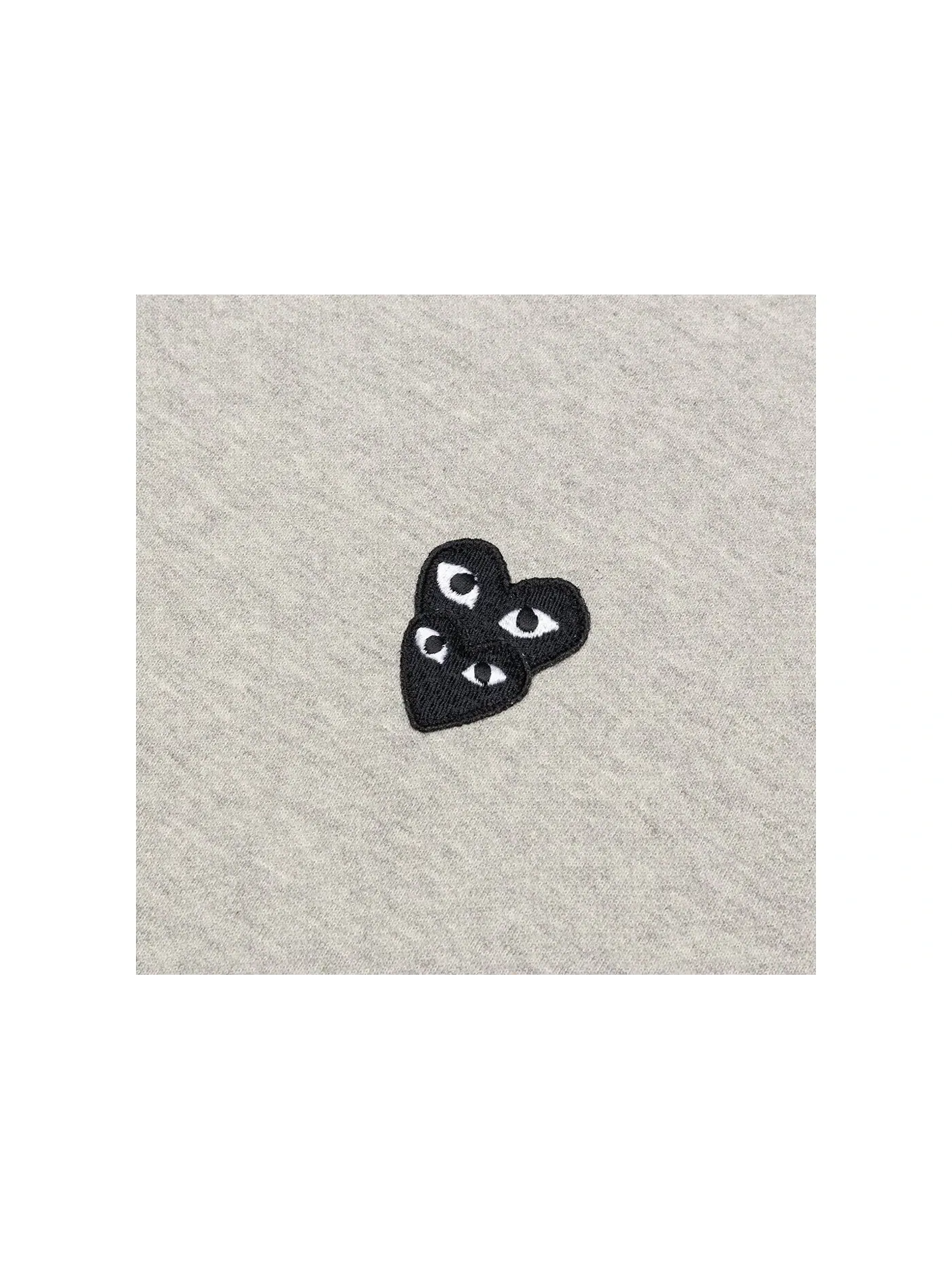 Женская худи с принтом Stacked Heart Comme des Garcons PLAY — изображение 2 из 2, серый