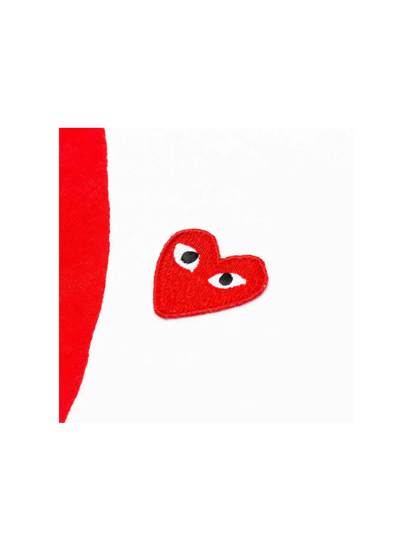 Женская футболка с принтом Camouflage Mirror Heart Comme des Garcons PLAY — изображение 2 из 3, белый