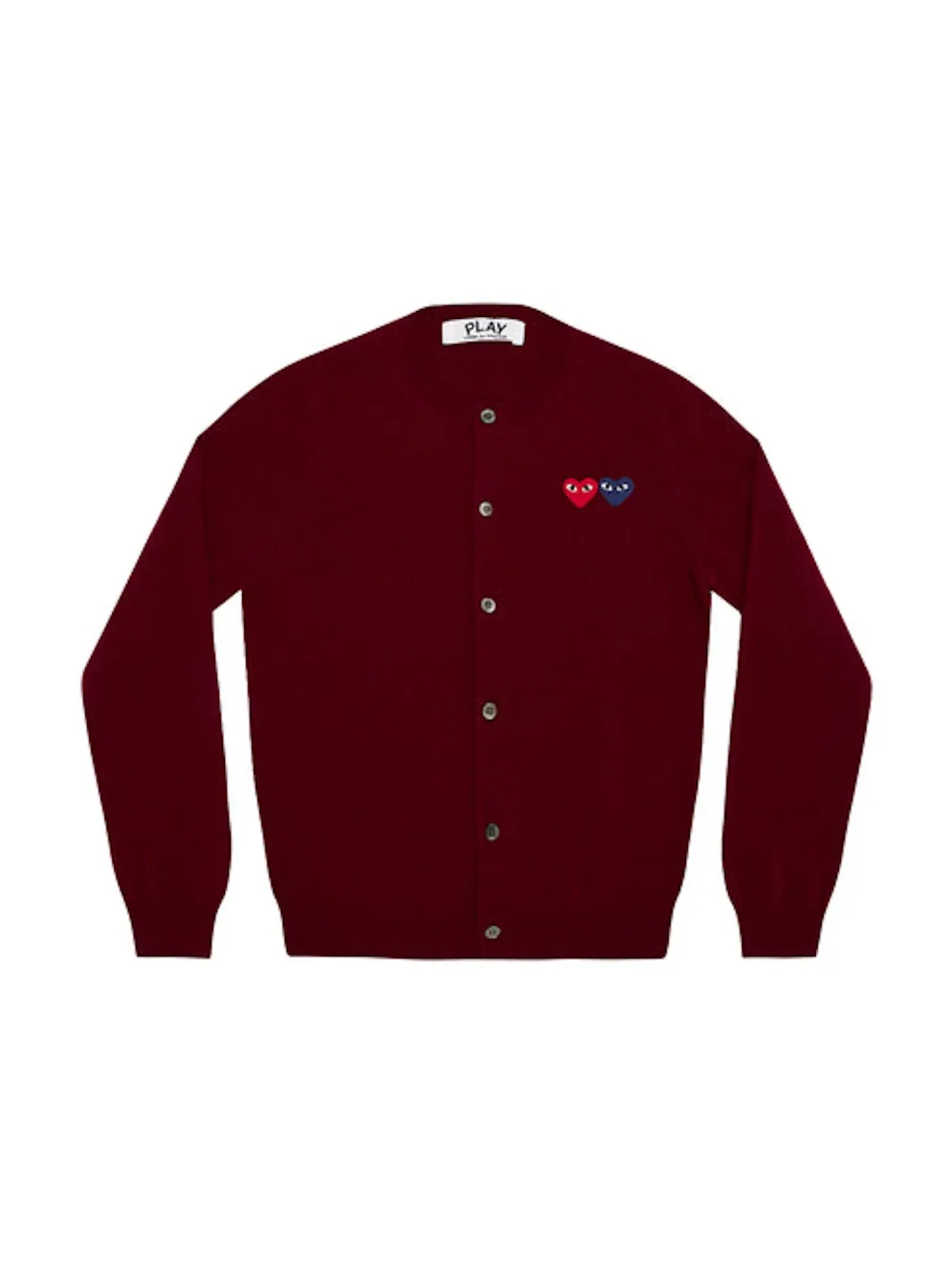 Женский кардиган-свитер с длинным рукавом Comme des Garcons PLAY — изображение 1 из 1, бордовый