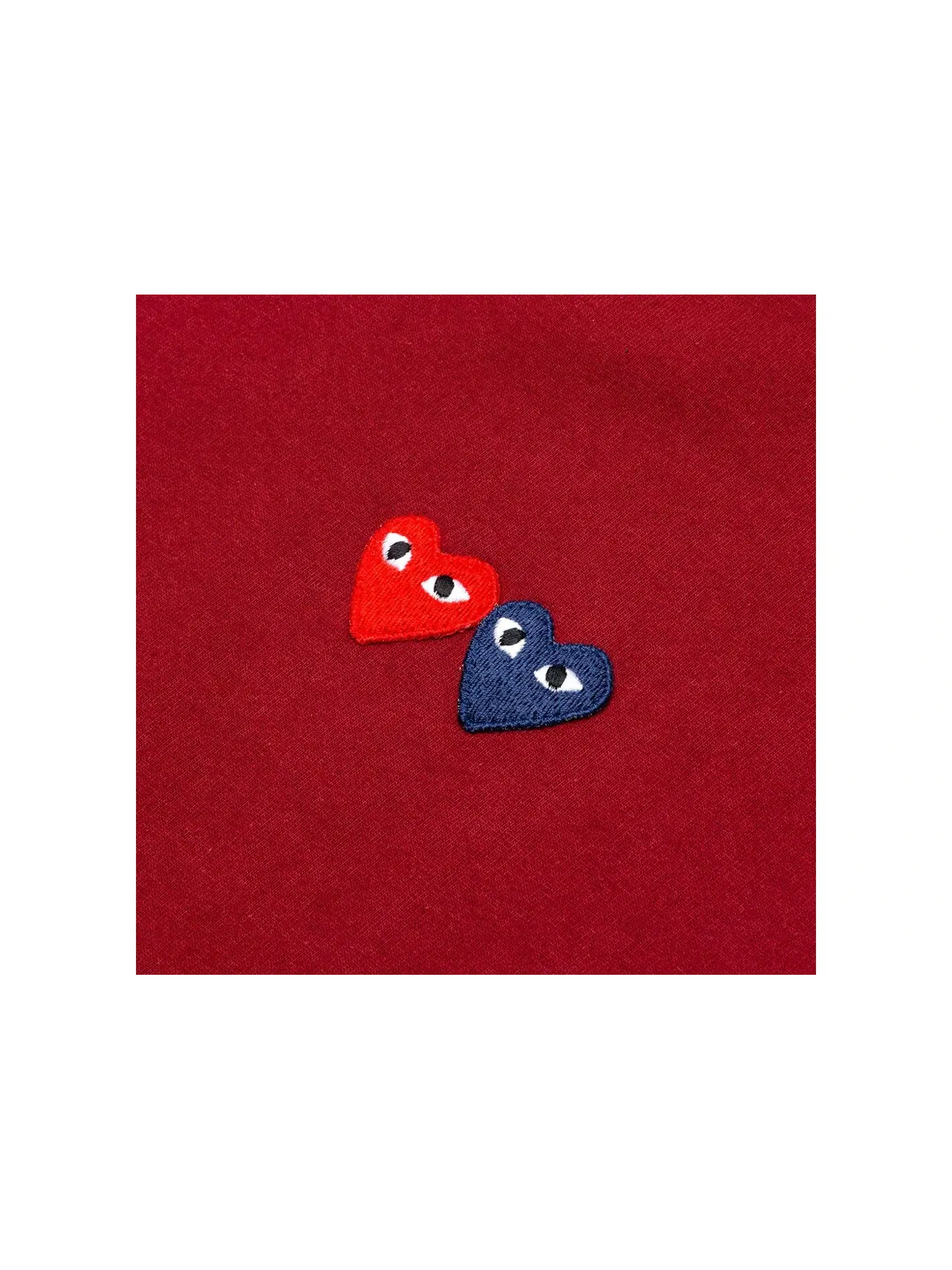 Женская футболка с двойным сердцем Comme des Garcons PLAY — изображение 2 из 2, коричневый