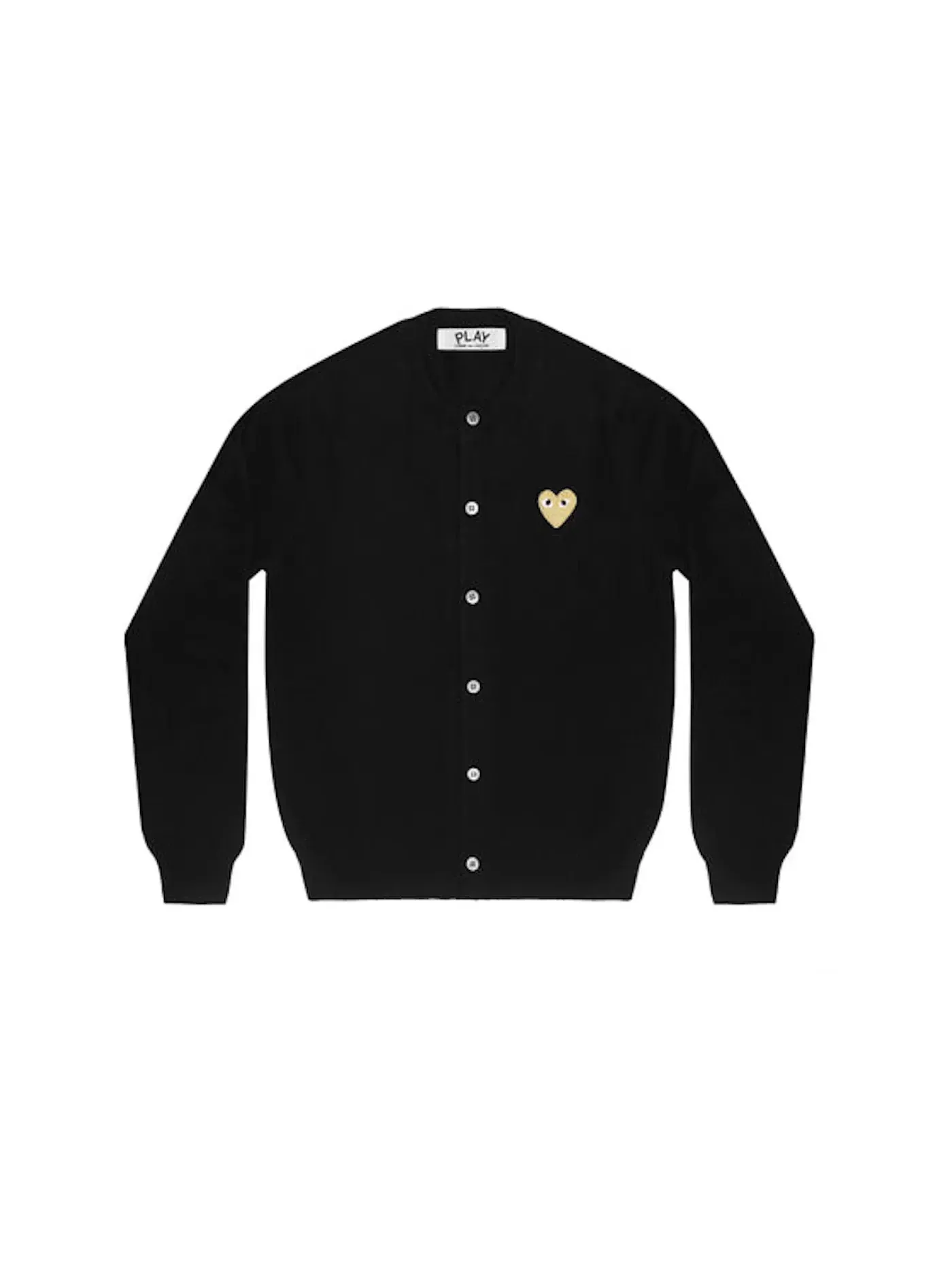 Женский кардиган с принтом Gold Heart Comme des Garcons PLAY — изображение 1 из 1, черный