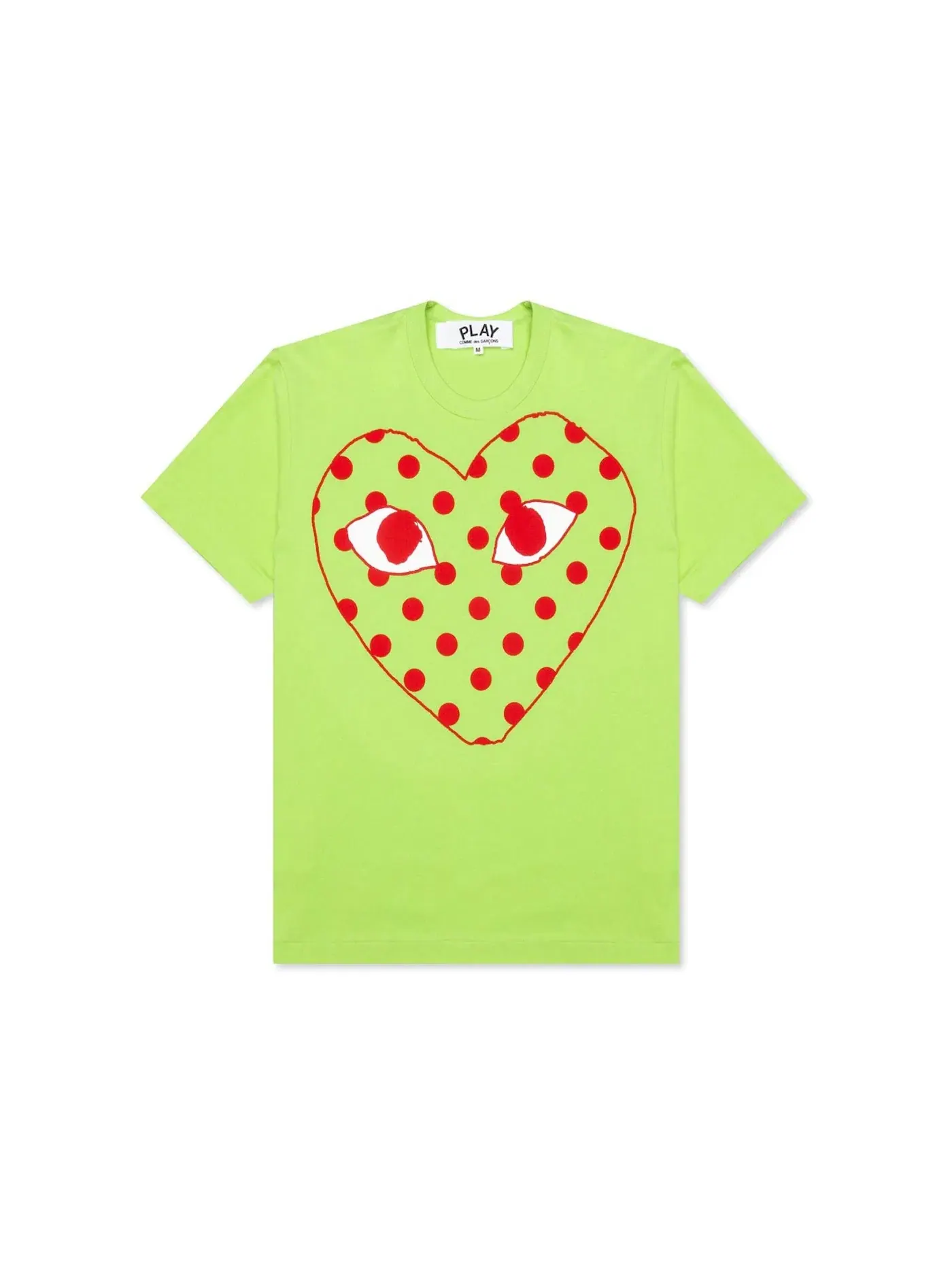 Женская футболка с принтом Comme des Garcons PLAY — изображение 1 из 2, зеленый
