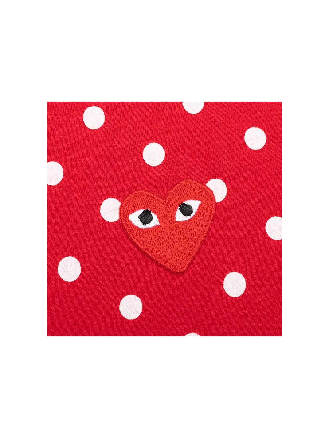 Женская футболка с длинным рукавом Polka Dot Comme des Garcons PLAY — изображение 2 из 2, красный