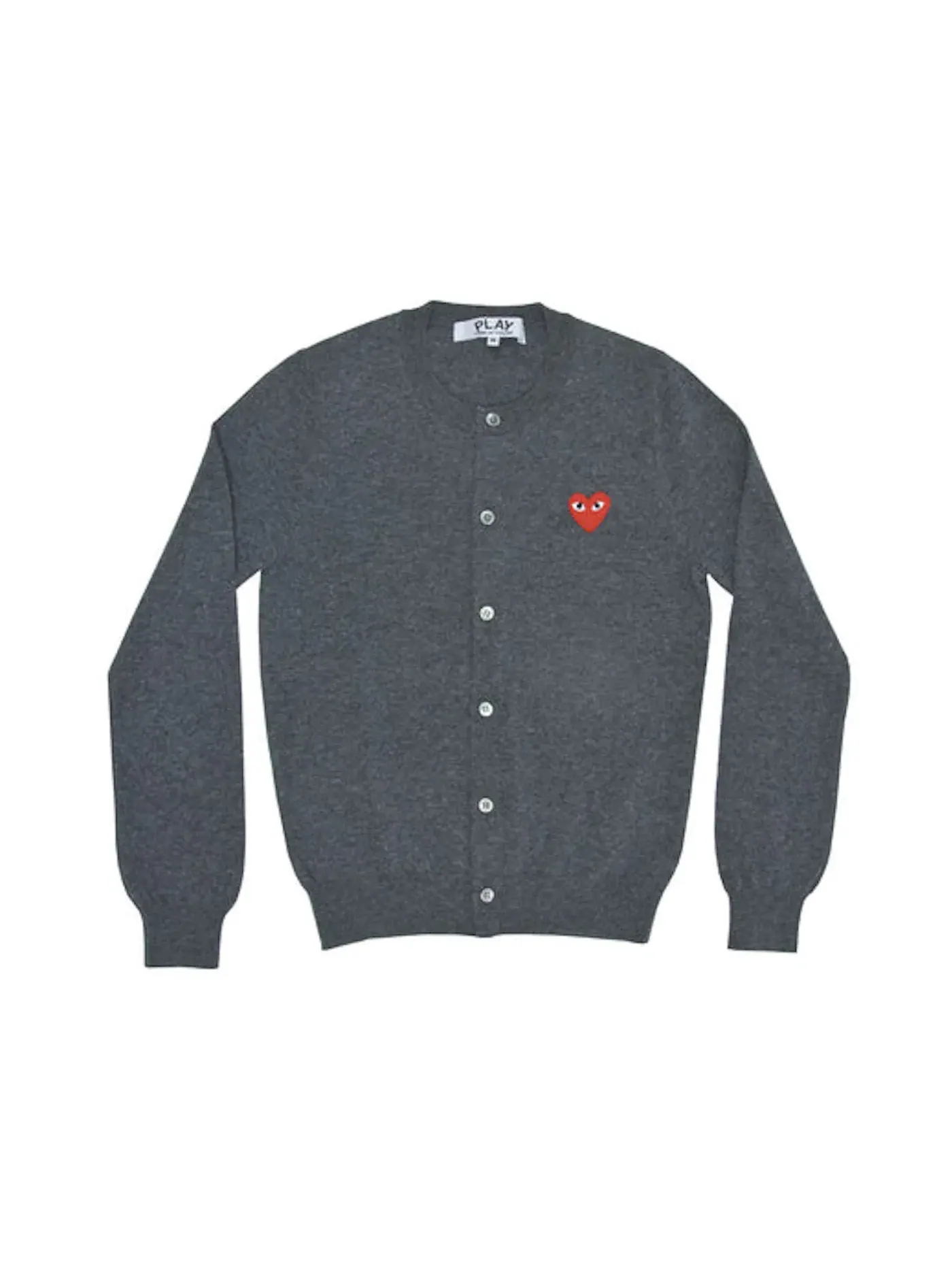 Женский кардиган с принтом Heart Knit Comme des Garcons PLAY — изображение 1 из 1, серый