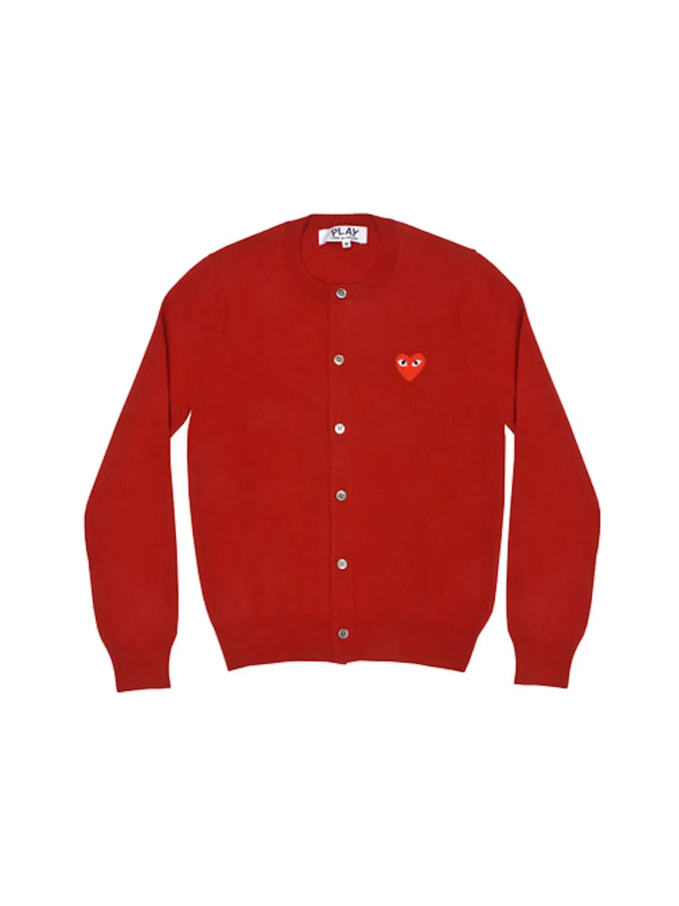 Женский кардиган с принтом Red Heart Comme des Garcons PLAY — изображение 1 из 1, красный