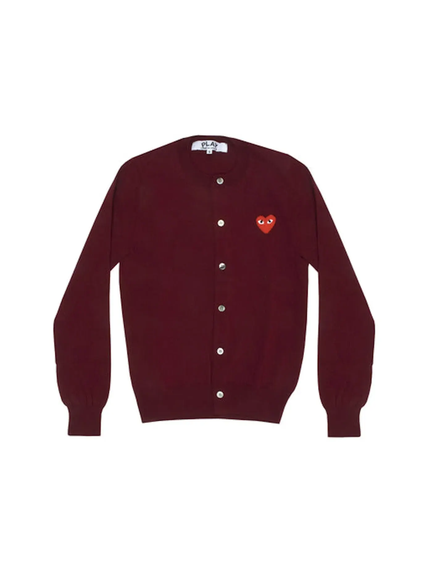 Женский кардиган-свитер с принтом Red Heart Comme des Garcons PLAY — изображение 1 из 1, бордовый