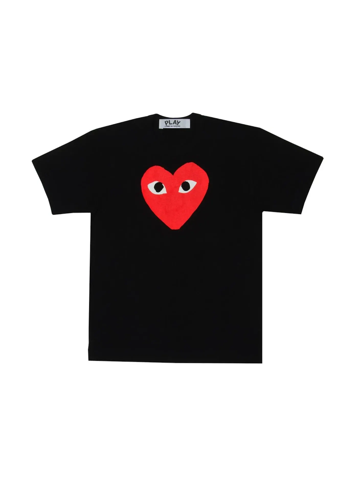 Женская футболка с принтом T-Shirt Comme des Garcons PLAY — изображение 1 из 1, черный