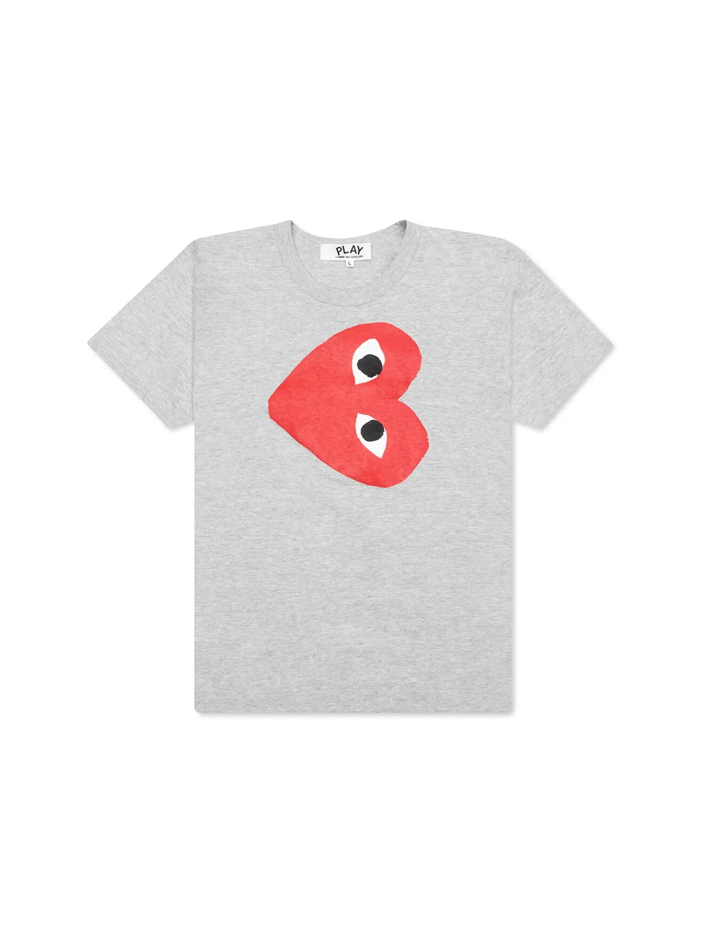 Женская футболка с принтом T-shirt Comme des Garcons PLAY — изображение 1 из 2, серый