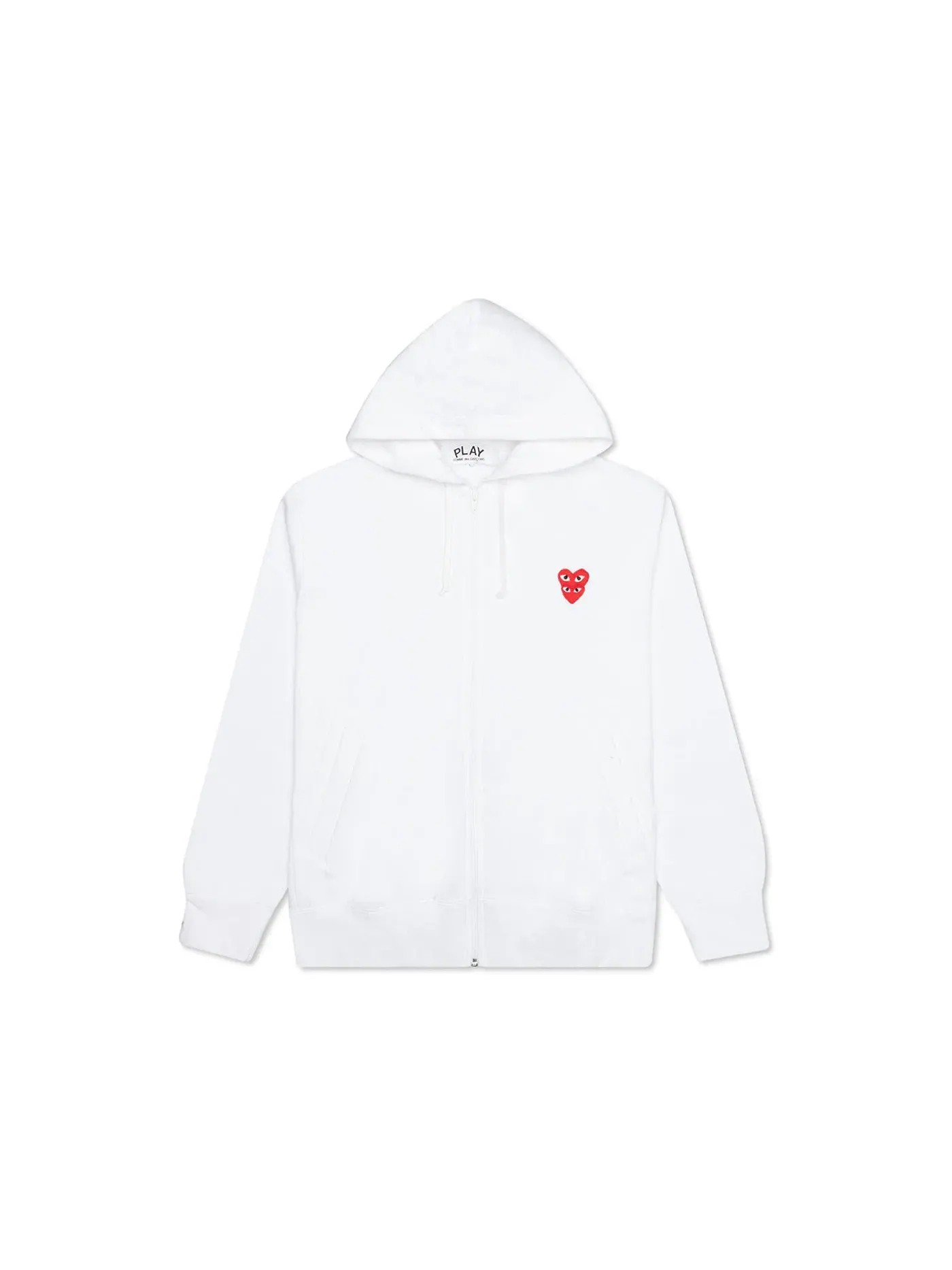 Женская худи с принтом Stacked Heart Comme des Garcons PLAY — изображение 1 из 2, белый