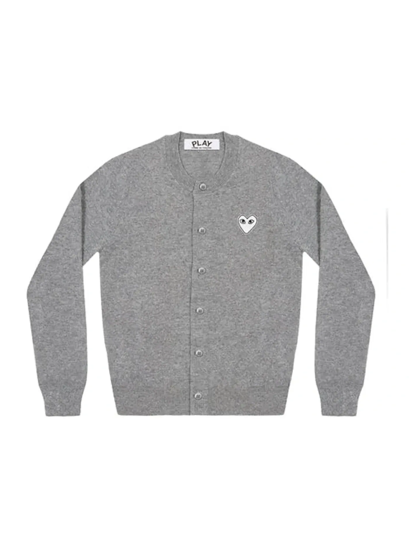 Женский кардиган с принтом Sweater Comme des Garcons PLAY — изображение 1 из 1, светлый серый