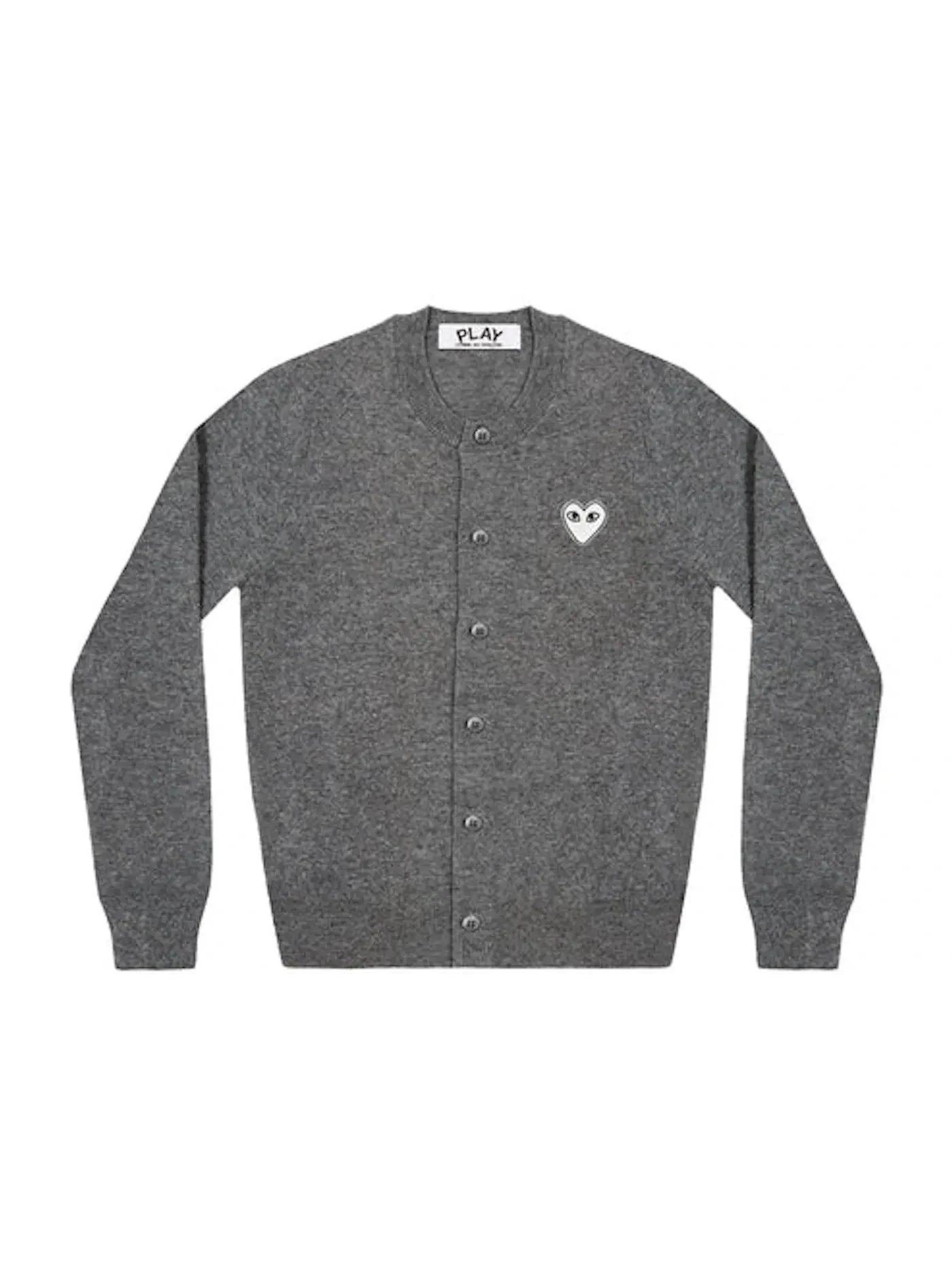Женский кардиган-свитер с принтом Sweater Comme des Garcons PLAY — изображение 1 из 1, серый