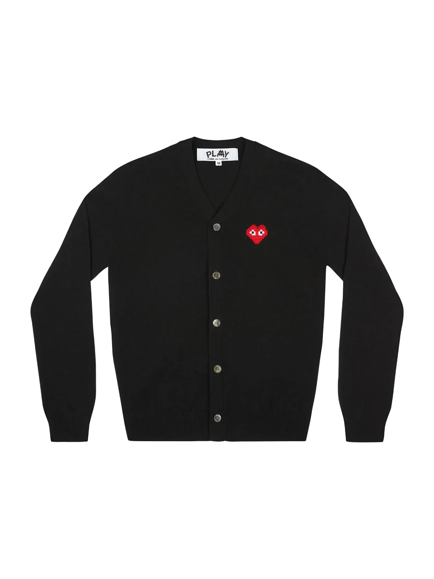 Детский кардиган с принтом Comme des Garcons PLAY x Invader Cardigan — изображение 1 из 1, черный