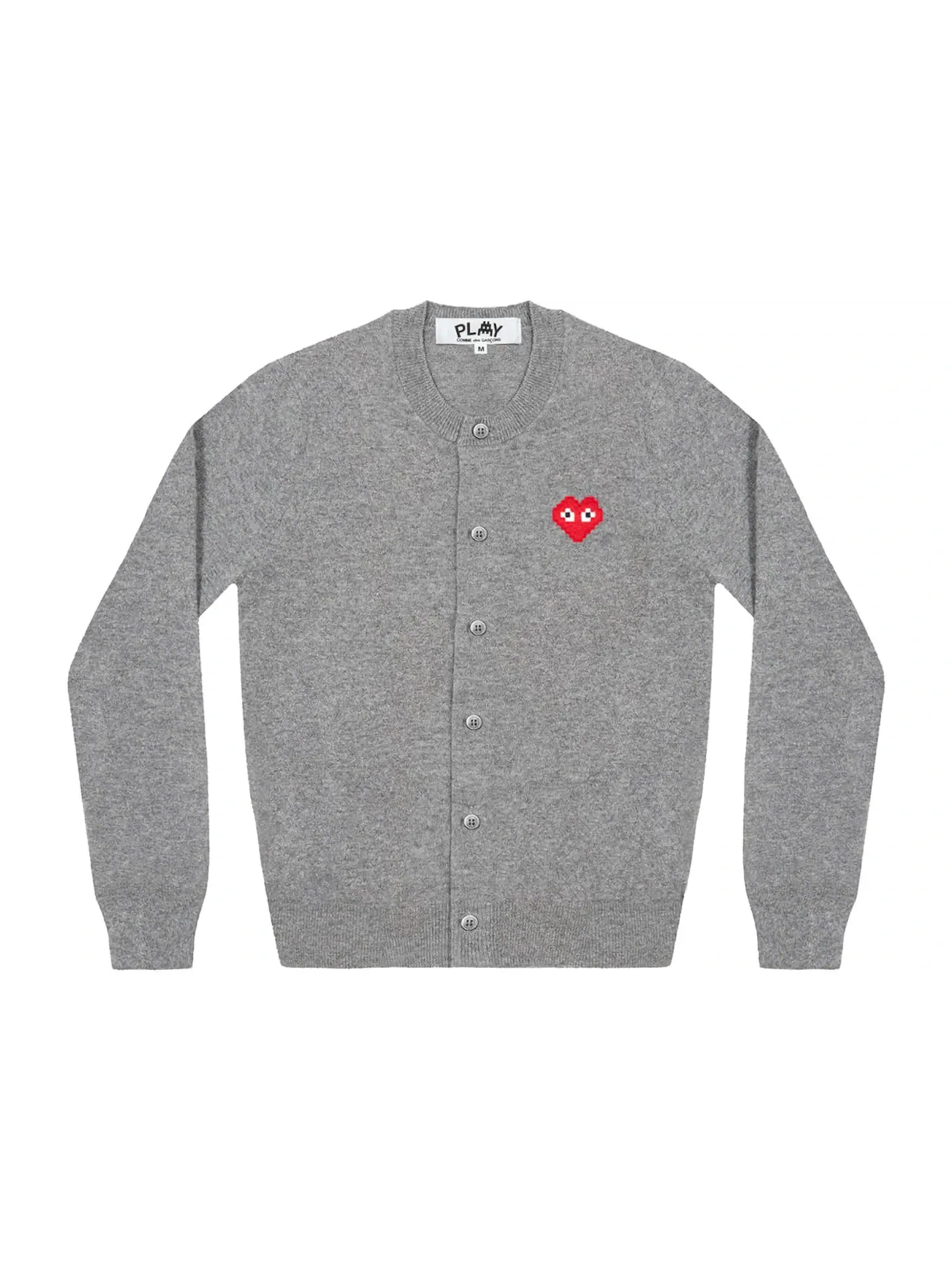 Женский кардиган из шерсти ягненка Comme des Garcons PLAY — изображение 1 из 1, серый