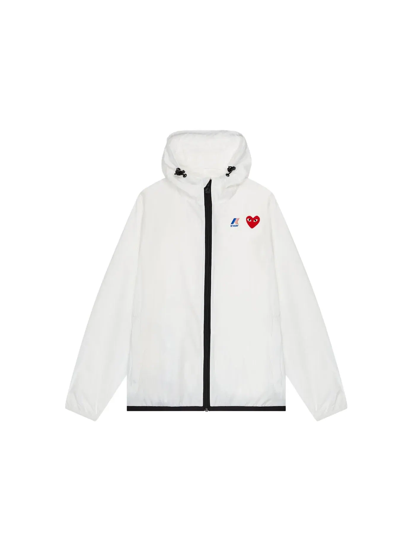 Унисекс куртка с принтом Comme des Garcons PLAY x K-Way Claude Full-Zip Jacket — изображение 1 из 2, белый