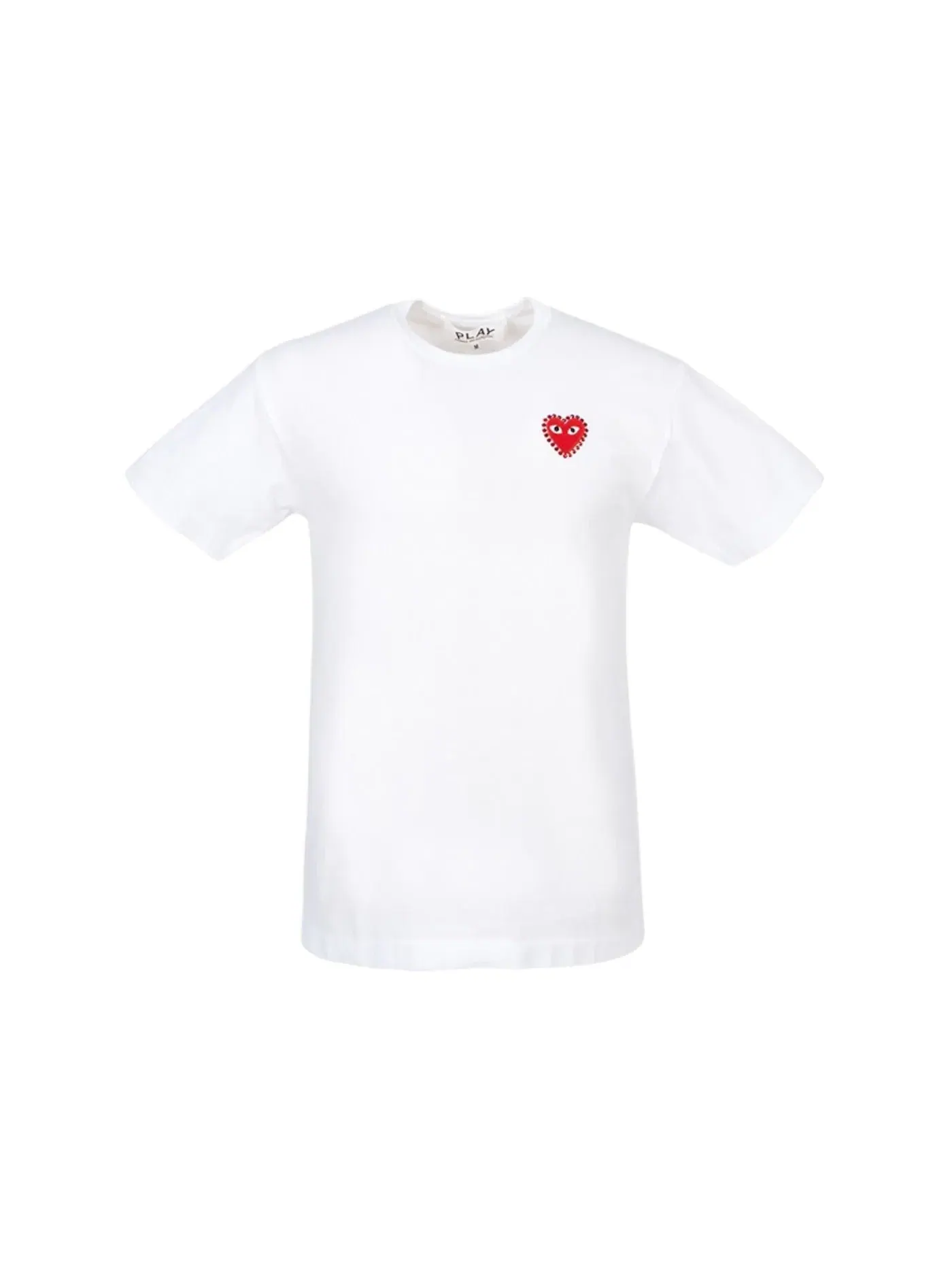 Мужская футболка с принтом Comme des Garcons Rhinestone Heart — изображение 1 из 1, белый