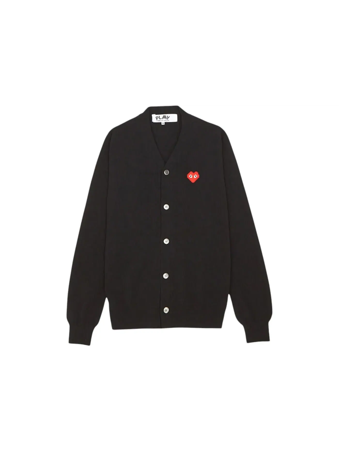 Мужской кардиган с принтом Comme des Garcons x Invader Pixelwappen Cardigan — изображение 1 из 1, черный