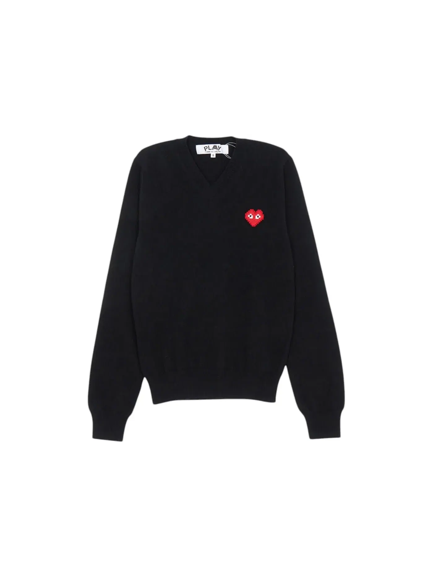 Мужской свитер с принтом Comme des Garcons x Invader Pixelwappen Knitwear — изображение 1 из 1, черный