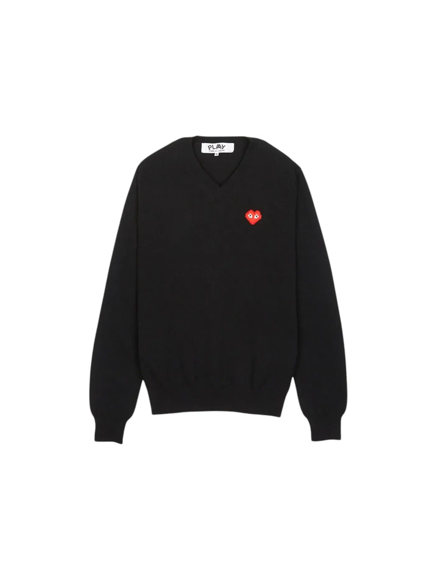 Мужской пуловер с V-образным вырезом Pixelwappen Comme des Garcons — изображение 1 из 1, черный