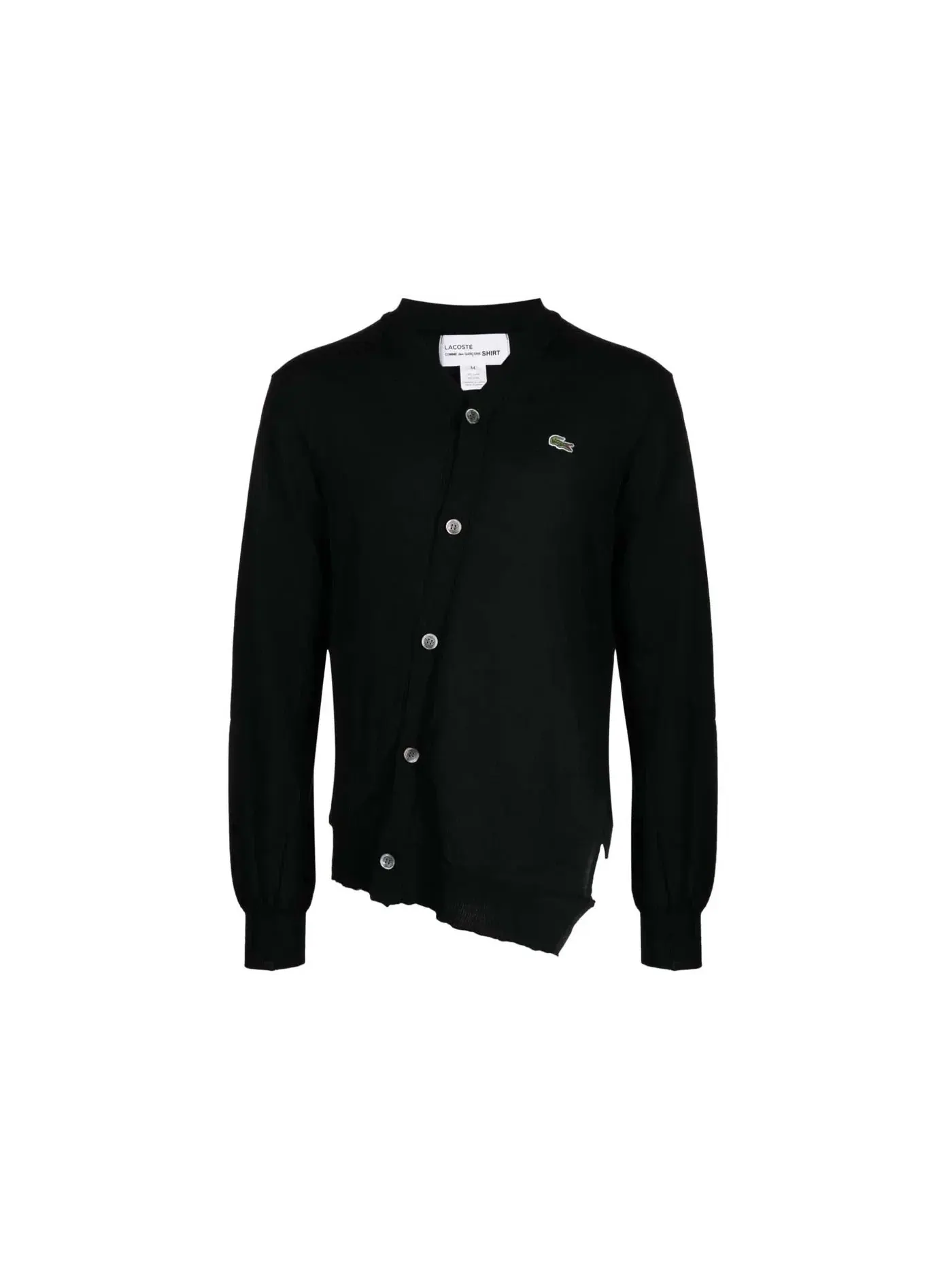 Мужской кардиган с логотипом Comme des Garcons x Lacoste — изображение 1 из 1, черный