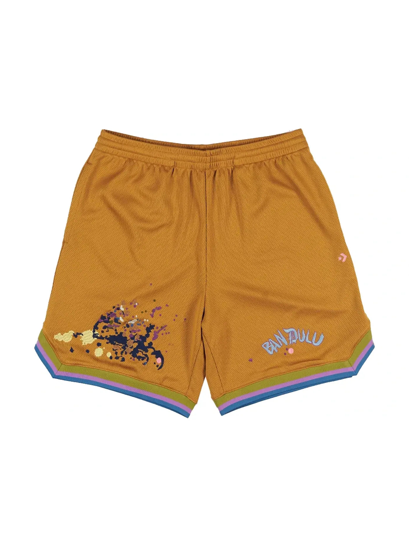 Мужские шорты баскетбольные с принтом Converse x Bandulu Shorts — изображение 1 из 1, коричневый