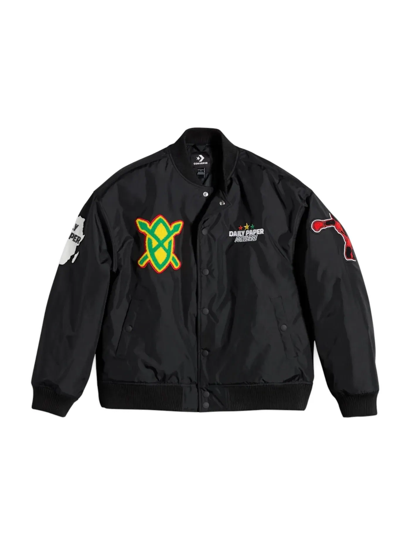 Мужская куртка-стадион Converse x Daily Paper Stadium Jacket — изображение 1 из 2, черный