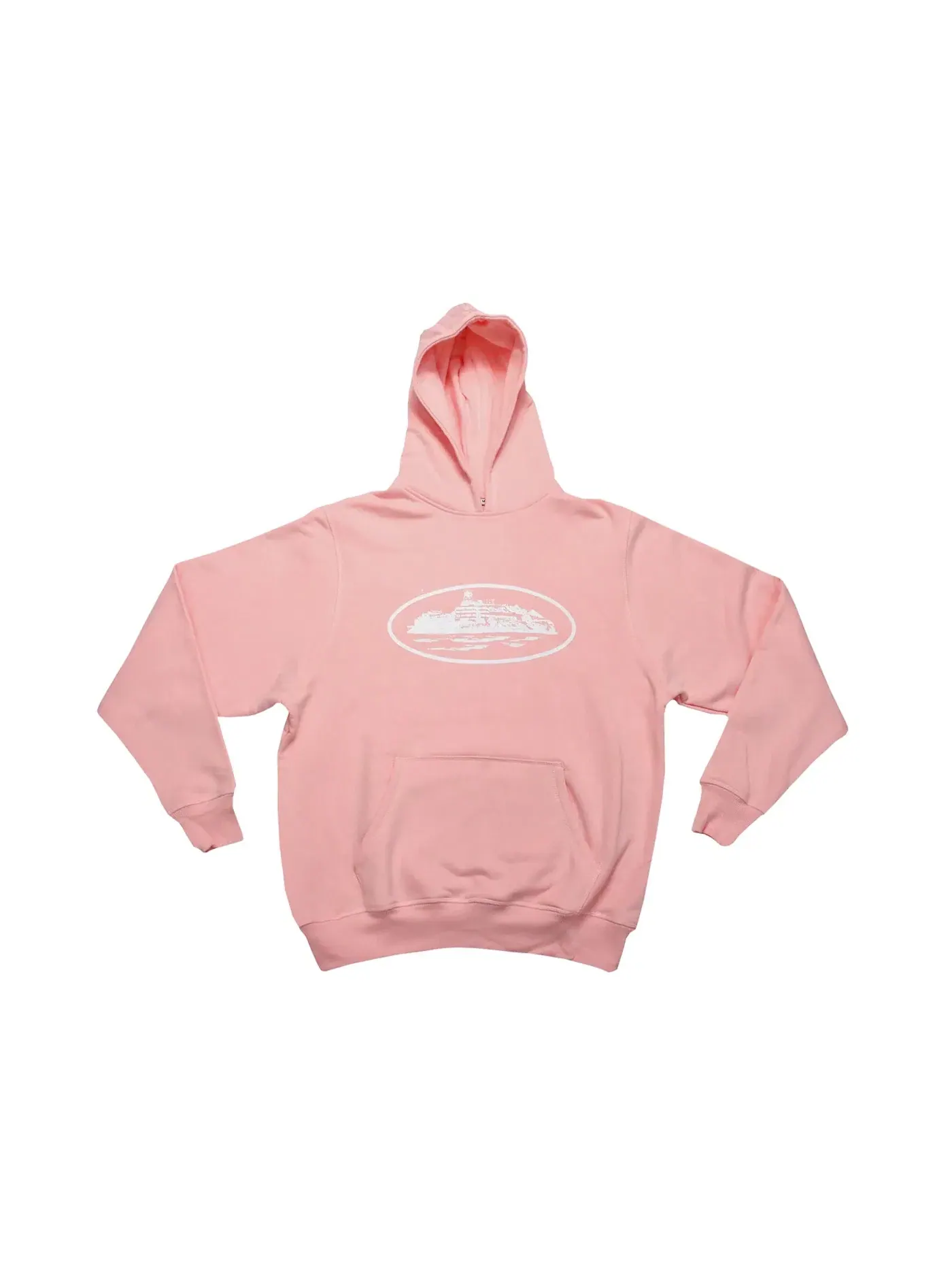 Мужская худи с капюшоном Corteiz Alcatraz Hoodie — изображение 1 из 1, розовый