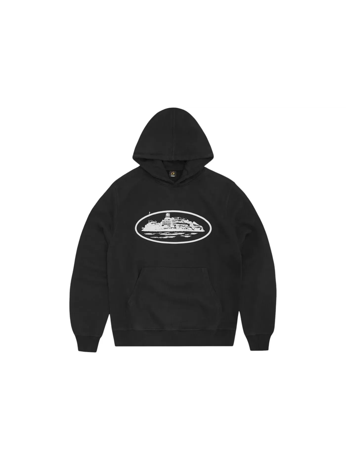 Мужской худи с принтом Corteiz Hoodie — изображение 1 из 1, черный белый