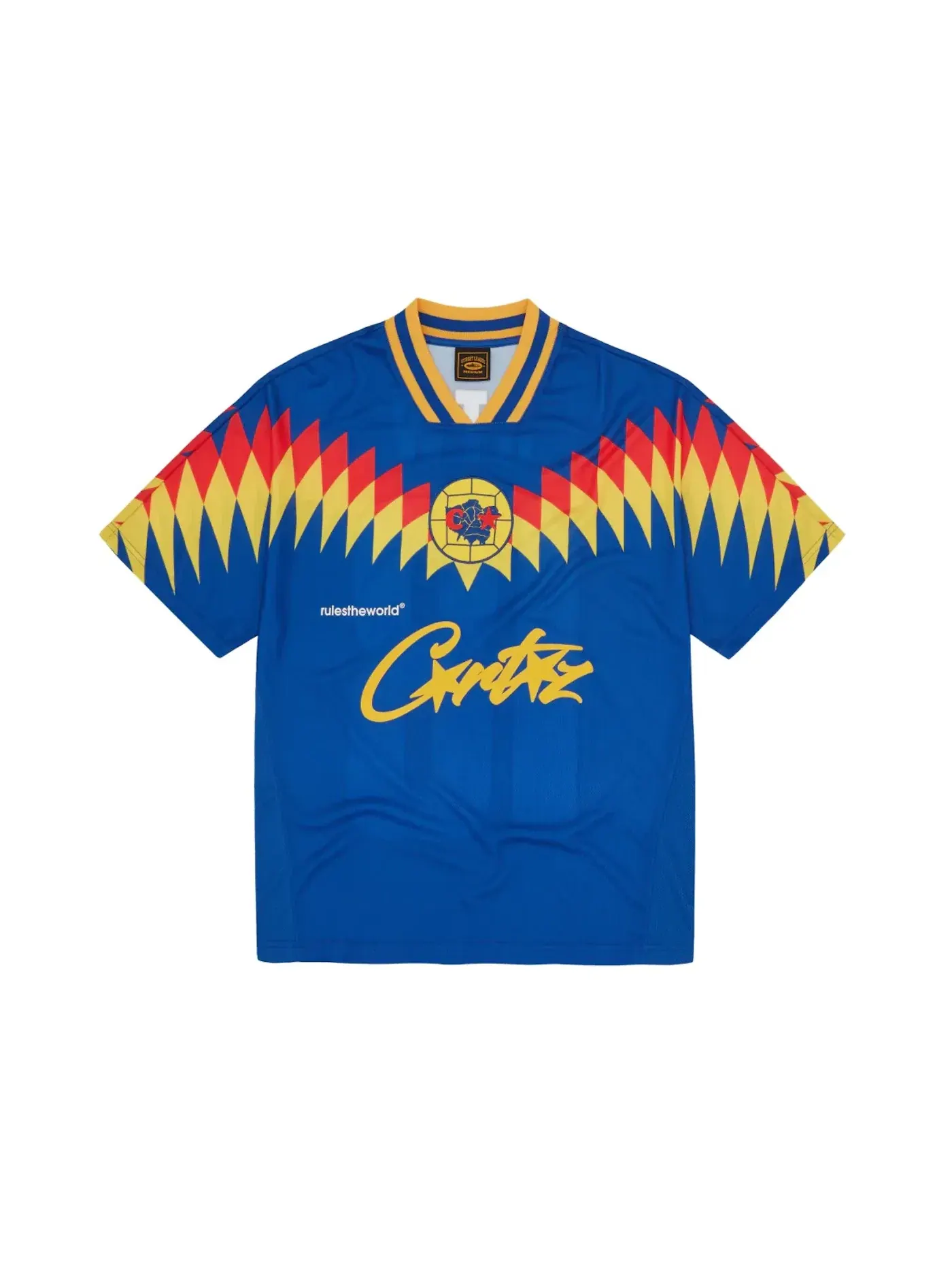 Мужская футбольная джерси в ретро-стиле Corteiz Club RTW Football Jersey Blue — изображение 1 из 2, синий