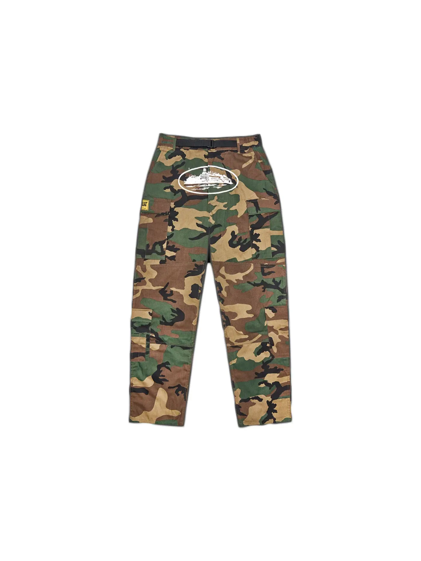 Мужские брюки карго с камуфляжным принтом Corteiz Cargos, Woodland Camo — изображение 1 из 2