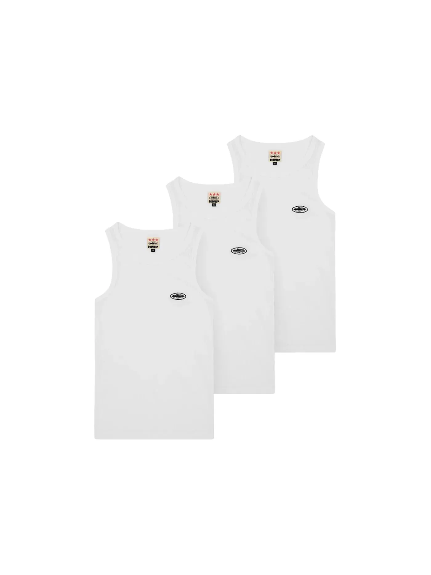 Мужской майка-борцовка с логотипом Tank Top (3 Pack) Corteiz — изображение 1 из 2, белый