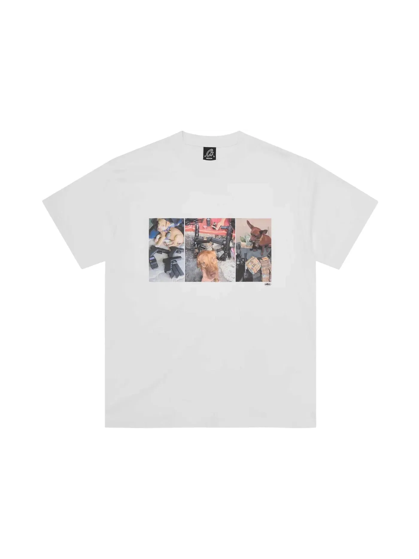 Мужская футболка с принтом Narco Pets Tee Corteiz — изображение 1 из 2, белый