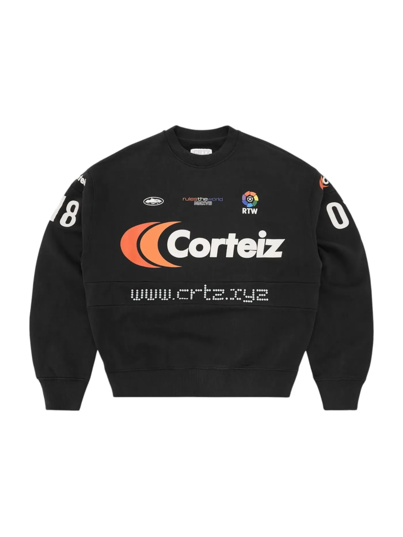 Мужской свитшот с круглым вырезом Crewneck Corteiz — изображение 1 из 2, черный
