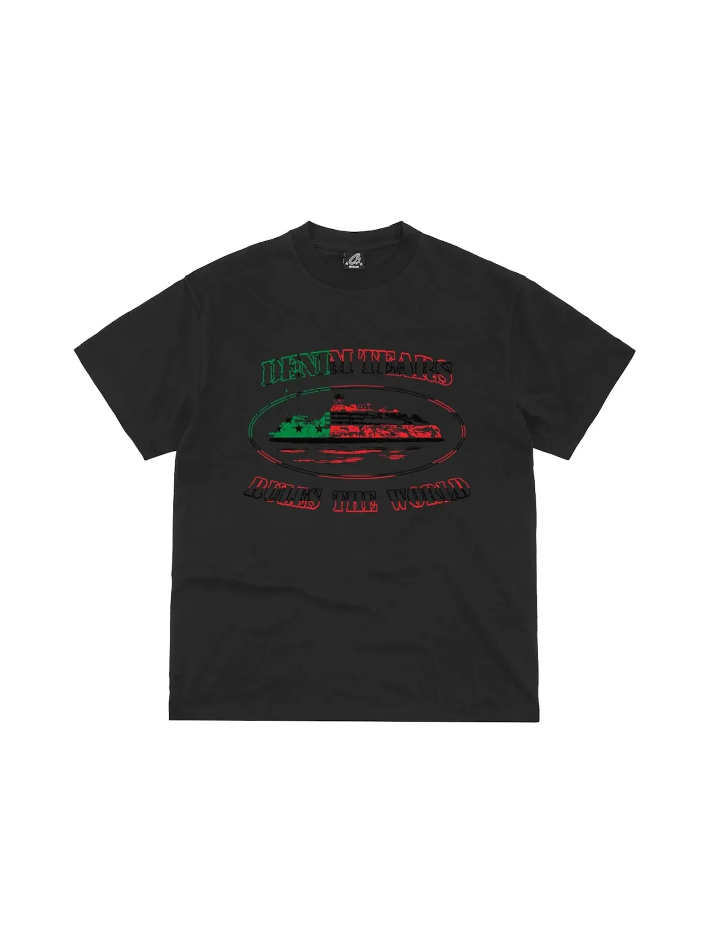 Мужская футболка с принтом Cortears OG Alcatraz Tee Corteiz — изображение 1 из 1, черный