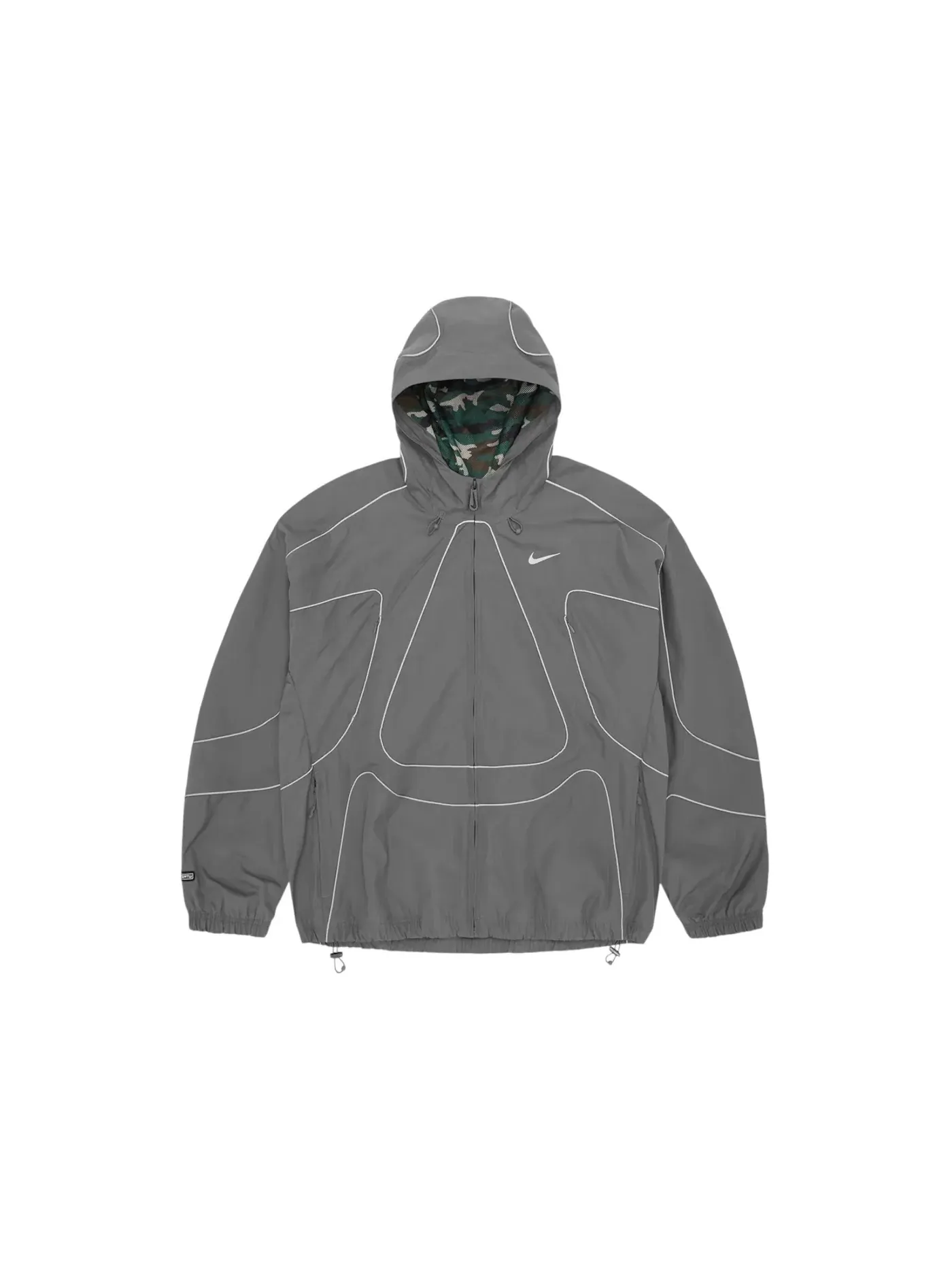 Мужская куртка с капюшоном Corteiz x Nike NRG Jacket Gully Grey — изображение 1 из 2, серый
