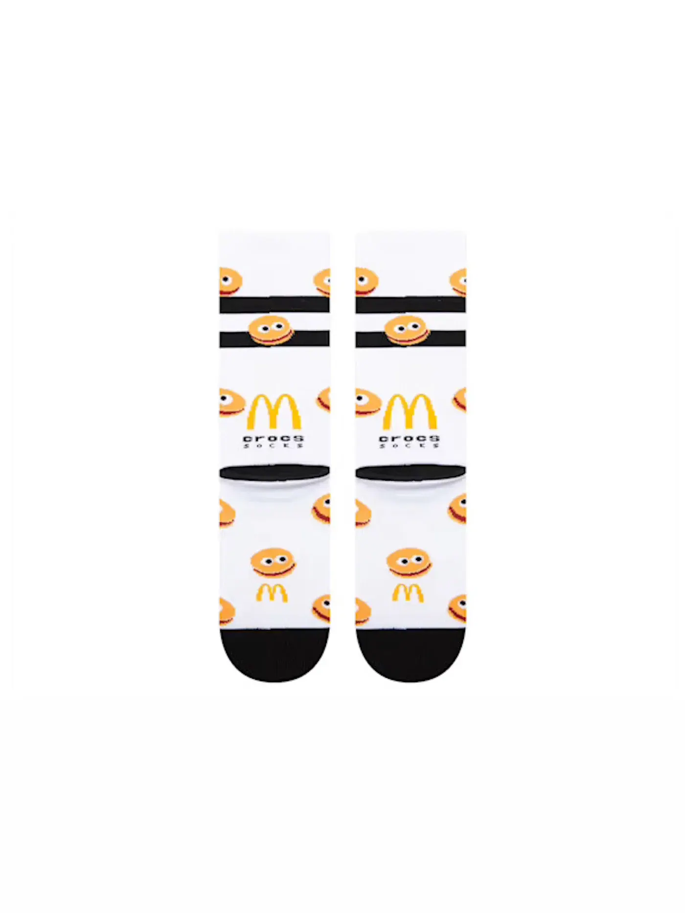 Детские носки с принтом Crocs x McDonald's Hamburglar Crocs — изображение 2 из 2, белый
