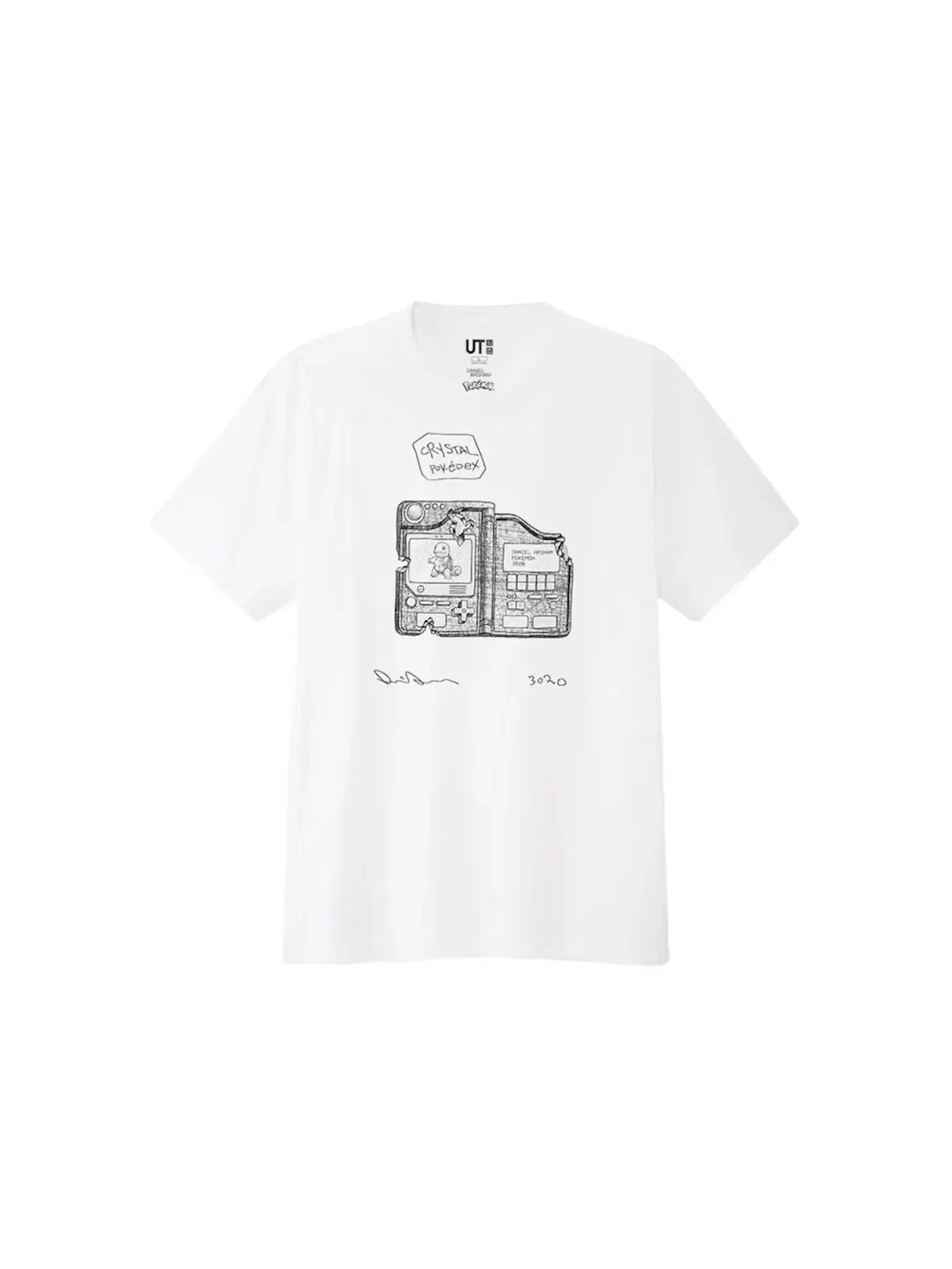 Мужская футболка с принтом Daniel Arsham x Pokemon x Uniqlo Crystal Pokedex Tee