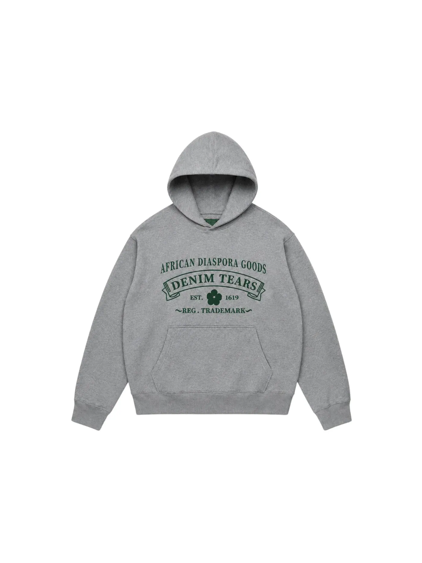 Мужской худи с принтом Denim Tears ADG Hoodie Denim Tears — изображение 1 из 1, серый зеленый
