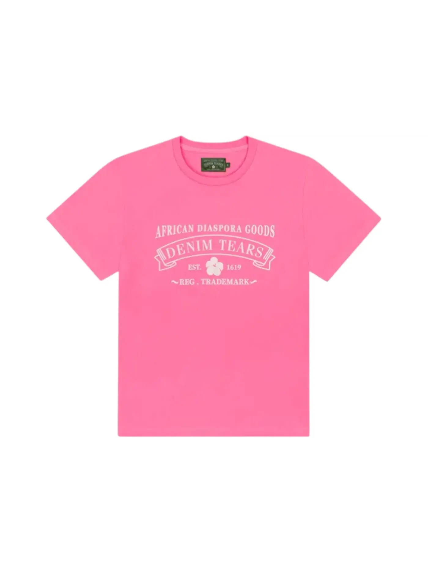 Мужская футболка с принтом Denim Tears T-Shirt — изображение 1 из 1, розовый