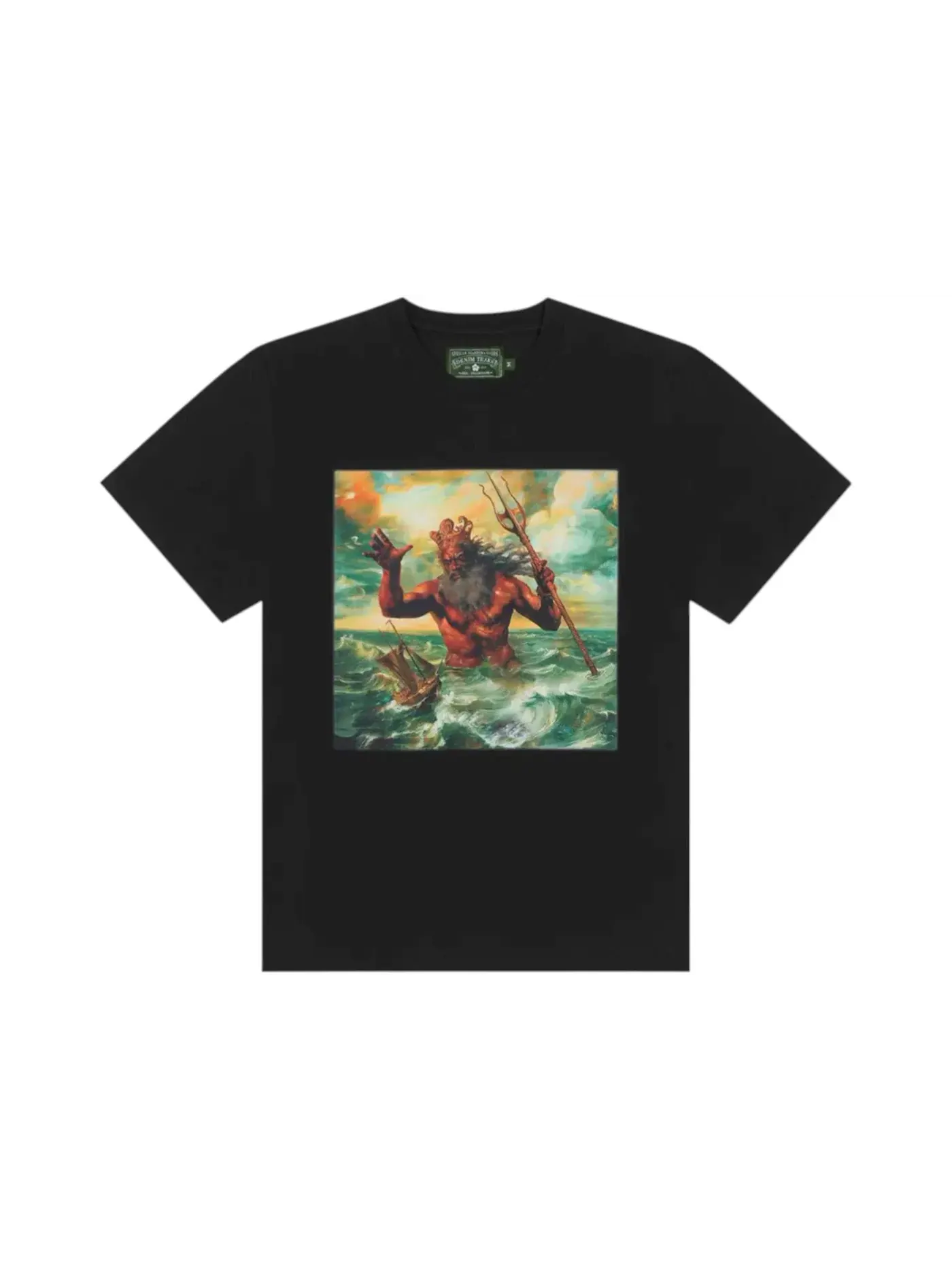Мужская футболка с принтом Denim Tears Poseidon's Revenge Tee — изображение 1 из 2, черный