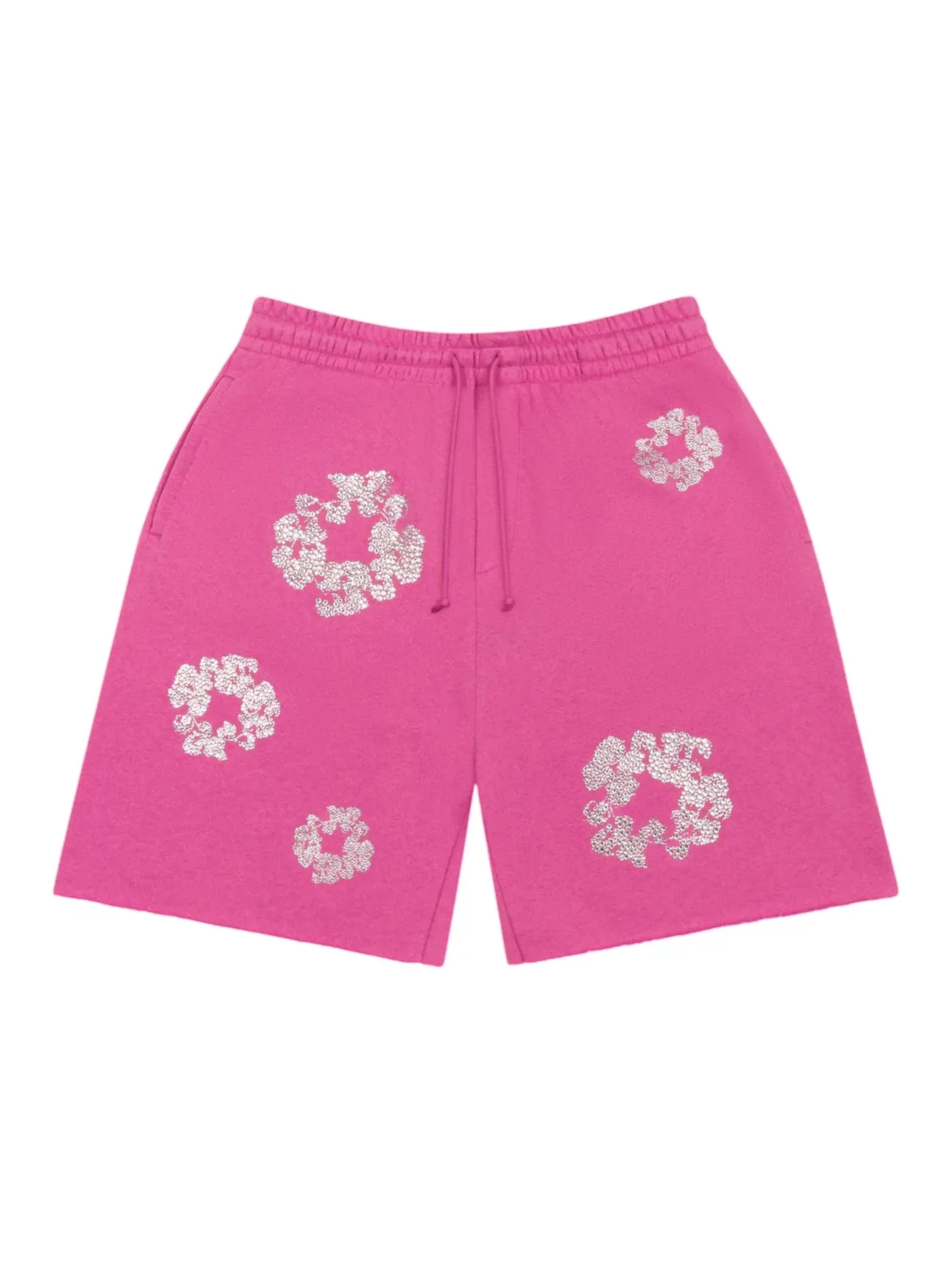 Мужские шорты с принтом Denim Tears Cashmere Swarovski Cotton Wreath Shorts — изображение 1 из 2, розовый