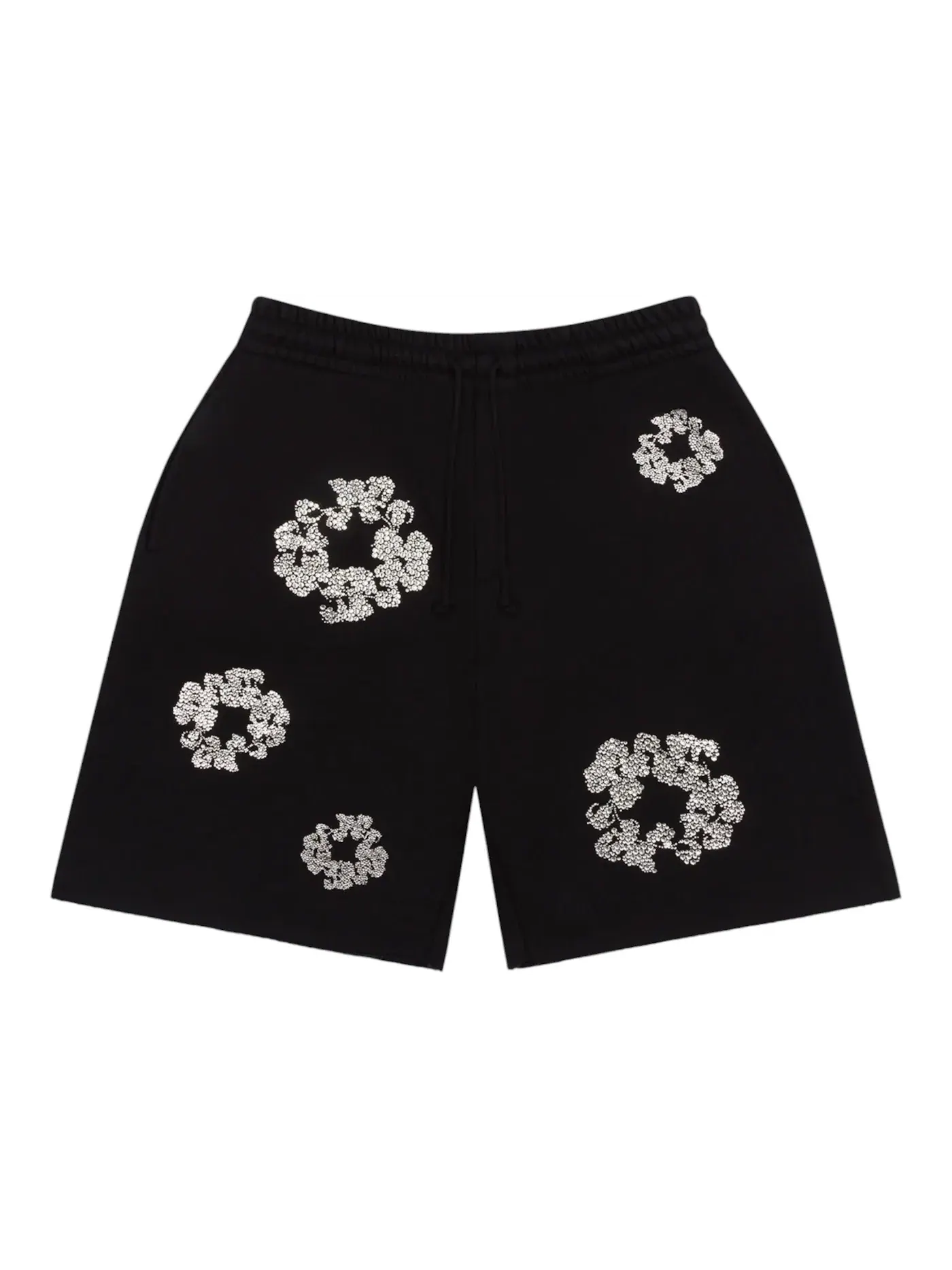 Мужские шорты с принтом Denim Tears Cashmere Swarovski Cotton Wreath Shorts — изображение 1 из 2, черный