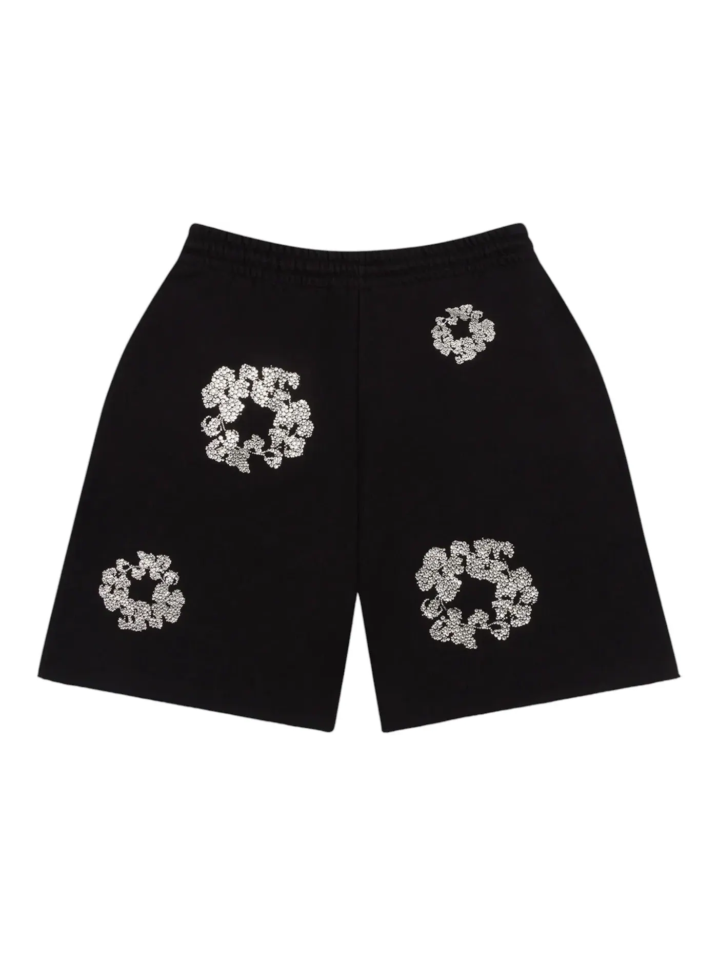 Мужские шорты с принтом Denim Tears Cashmere Swarovski Cotton Wreath Shorts — изображение 2 из 2, черный