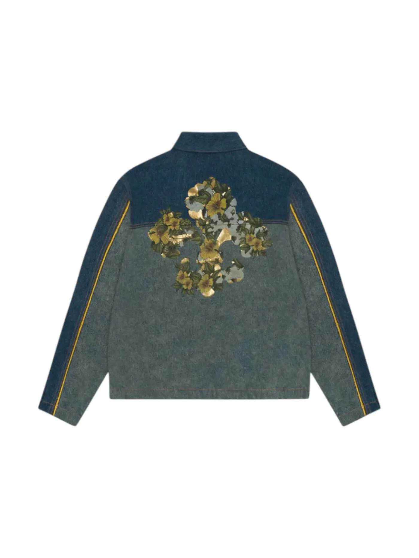Мужская джинсовая куртка-трек с принтом Fleur de Lis Denim Tears — изображение 2 из 2, мульти