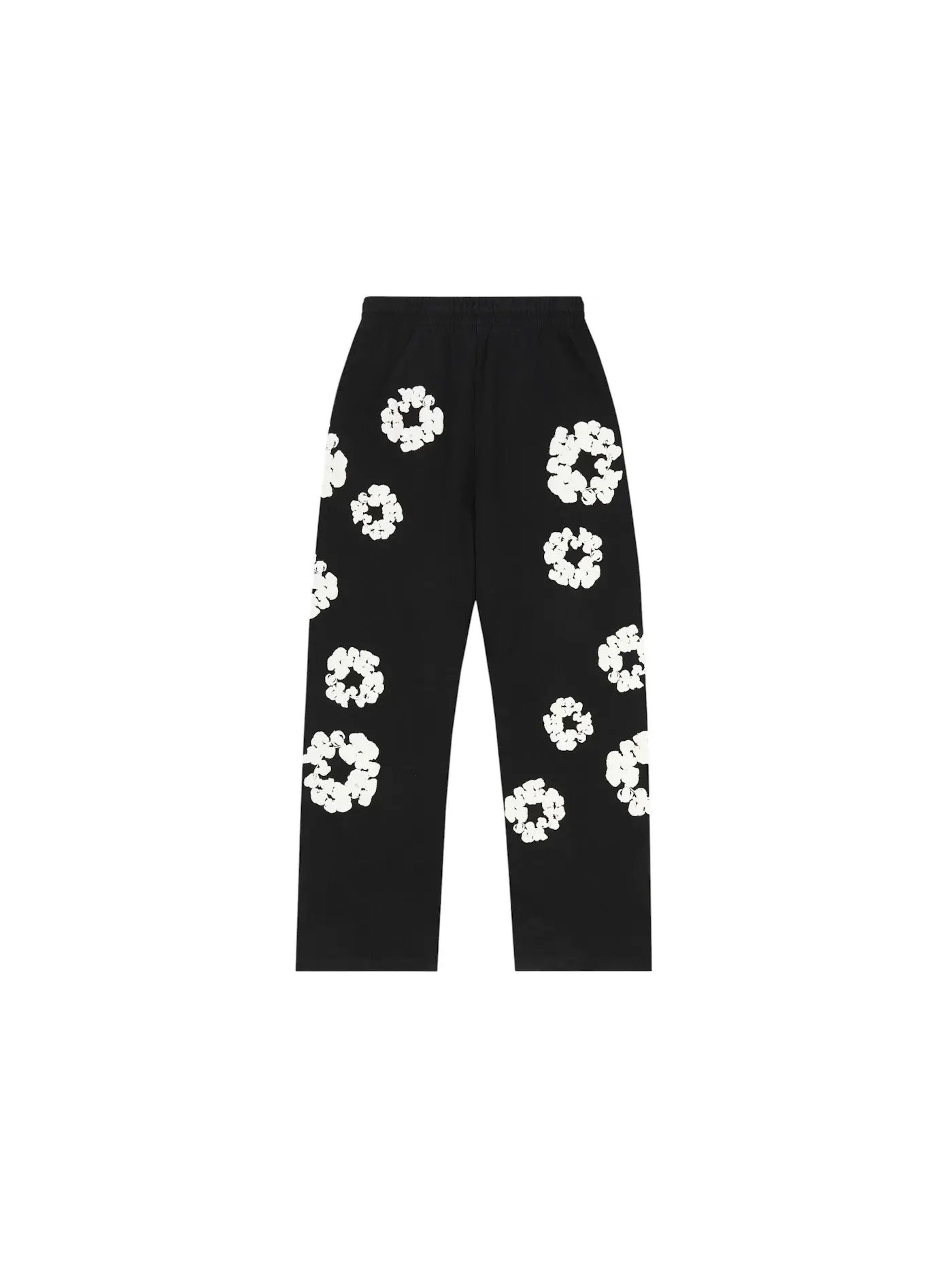 Мужские свободные спортивные штаны с принтом Cotton Wreath Denim Tears — изображение 2 из 2, черный