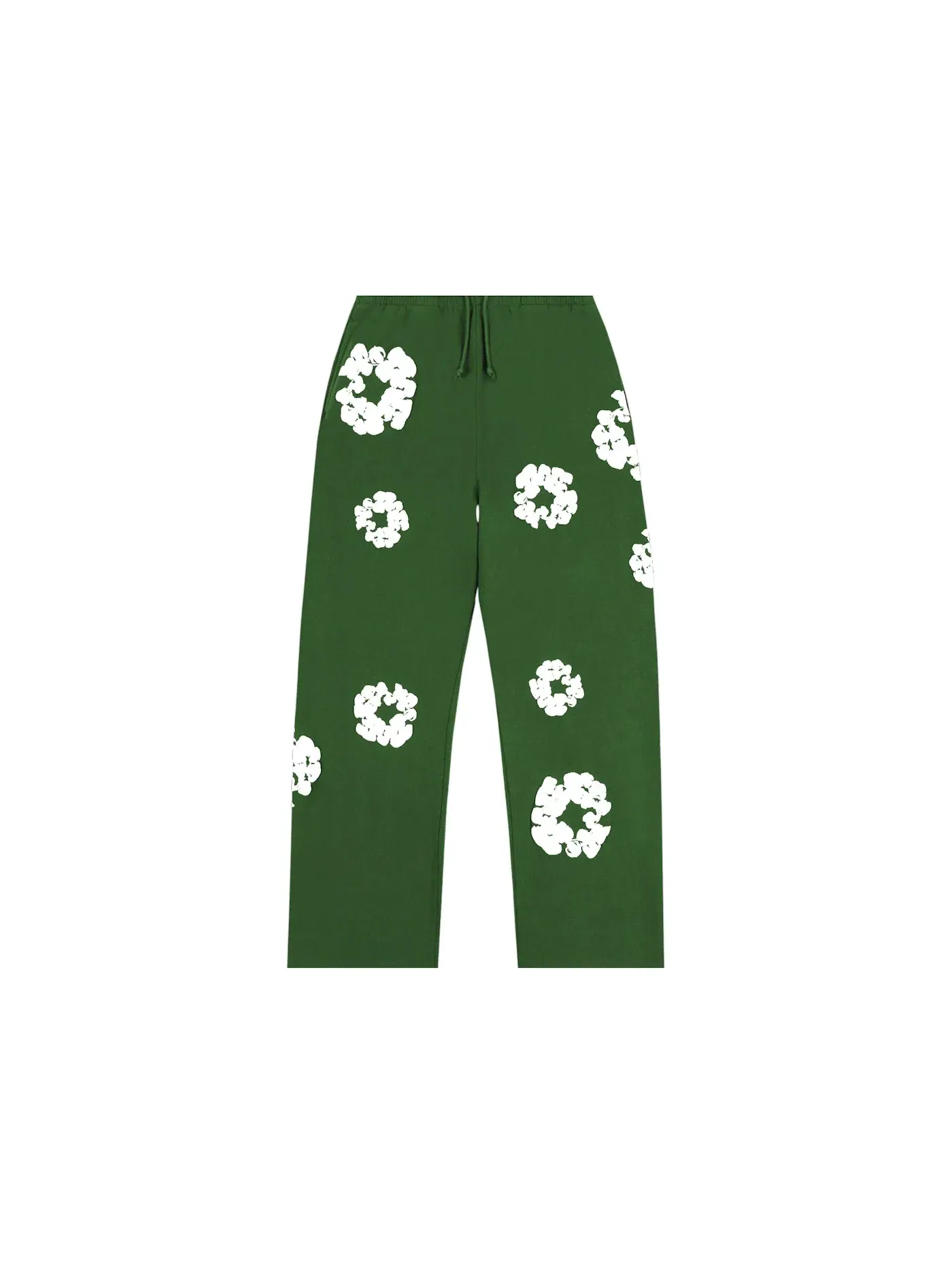 Мужские мешковатые спортивные штаны с принтом Cotton Wreath Denim Tears — изображение 1 из 2, зеленый